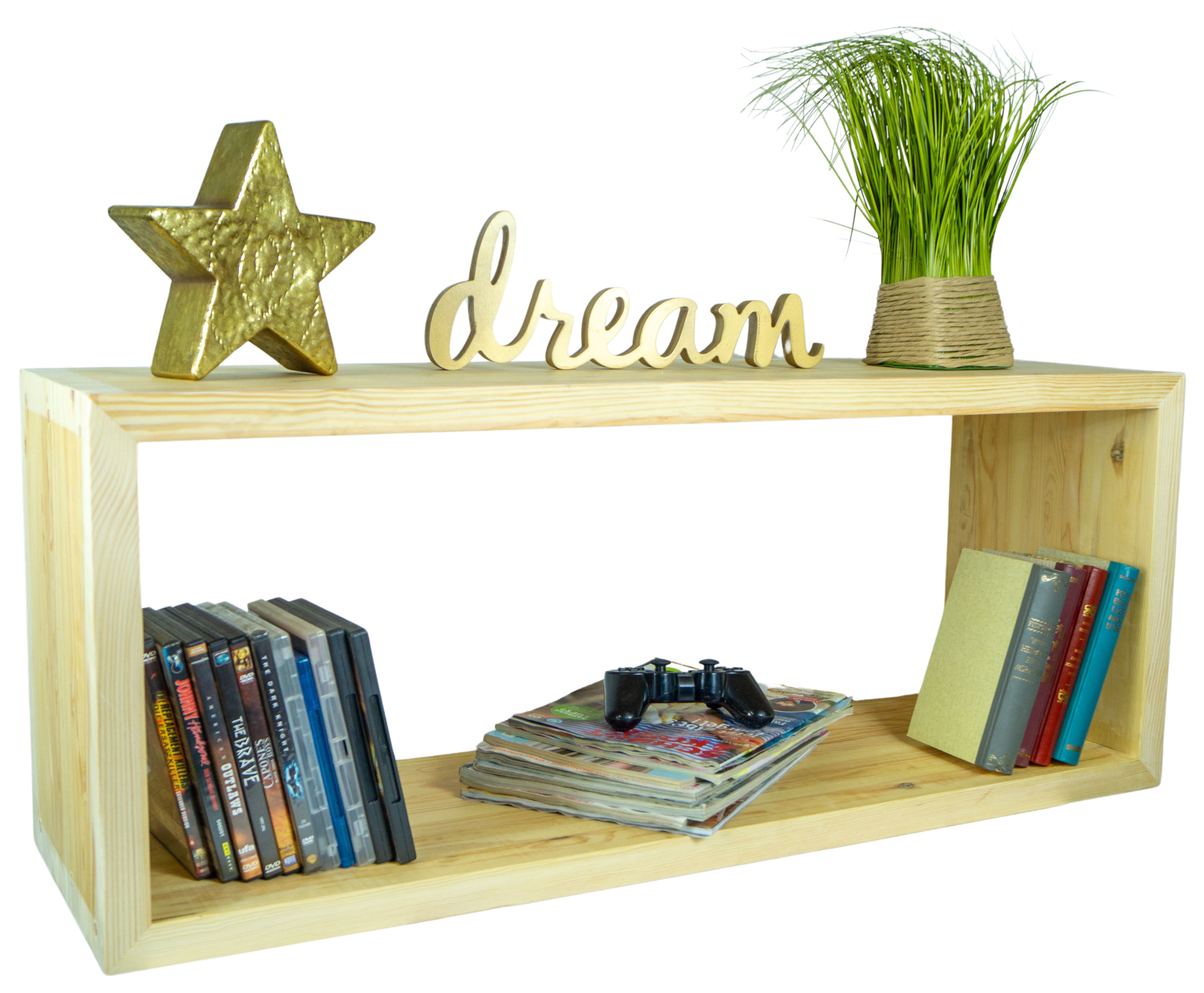 Lowboard in Shabby schwarz 100x40x30cm aus Massivholz Lowboard in Shabby schwarz 100x40x30cm aus Massivholz