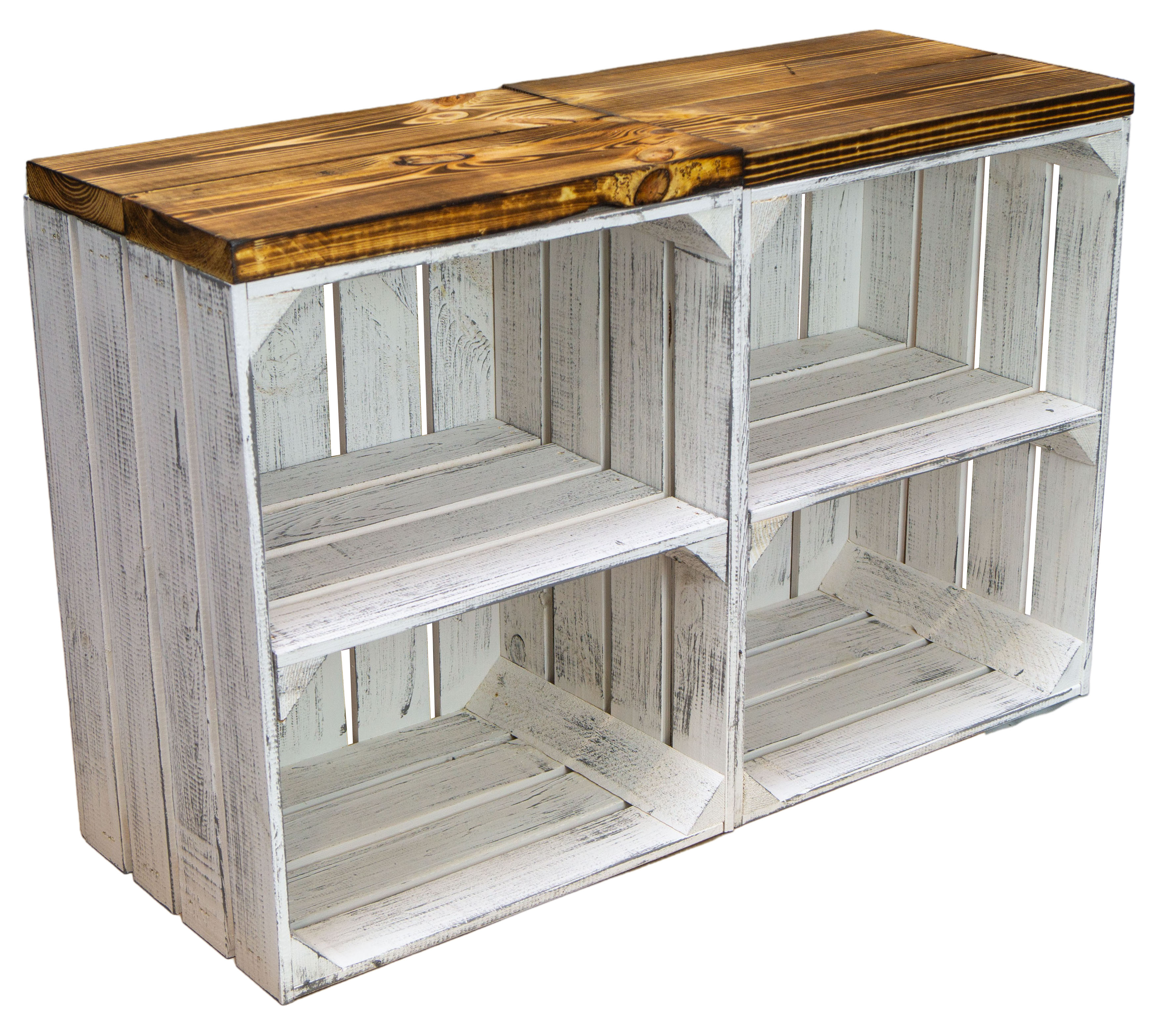 Hocker Anne shabby weiss Quer - Holzplanken flam. Hocker Anne shabby weiss Quer - Holzplanken flam.