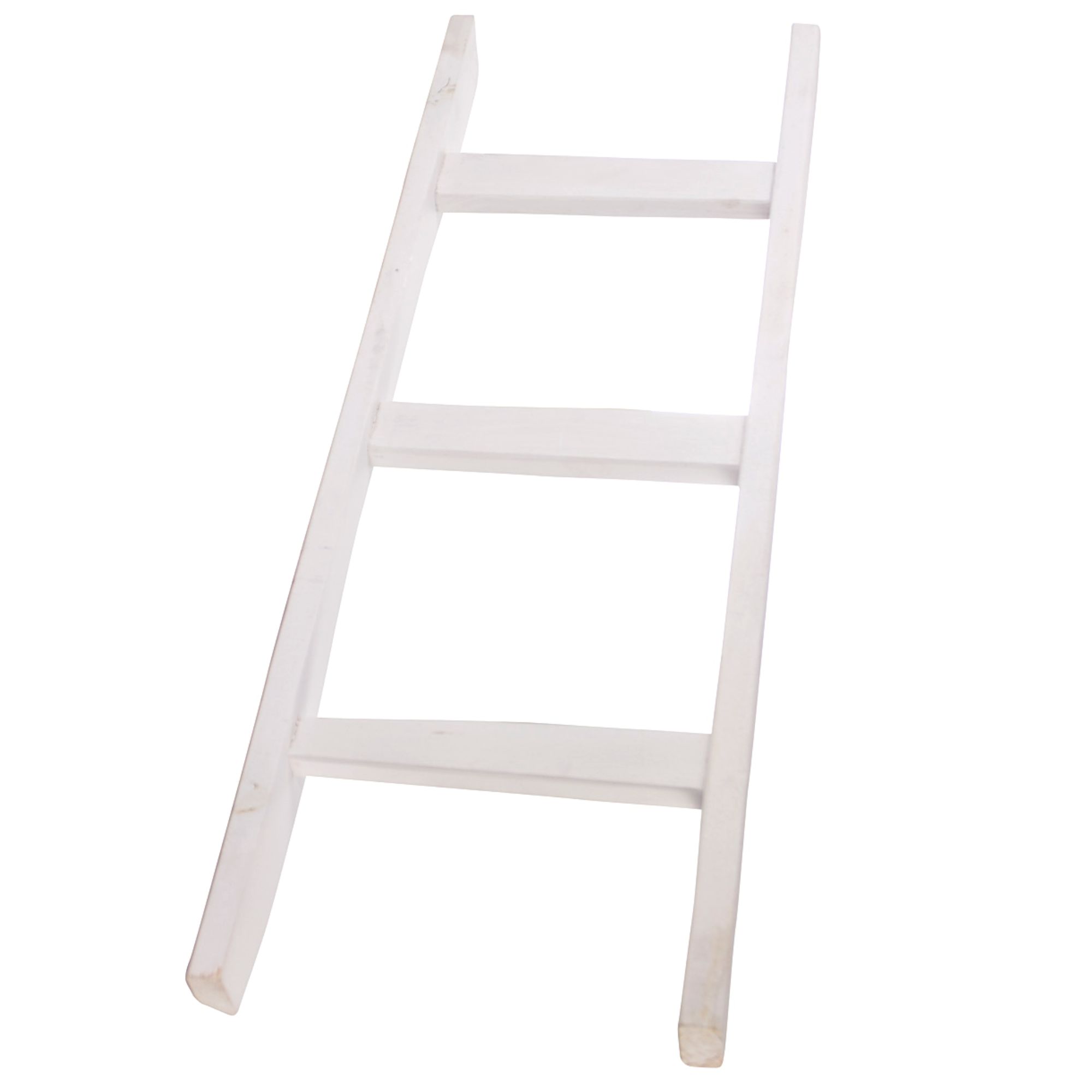 Neue weiße Holzleiter "Altländer Art" 100cm Neue weiße Holzleiter "Altländer Art" 100cm