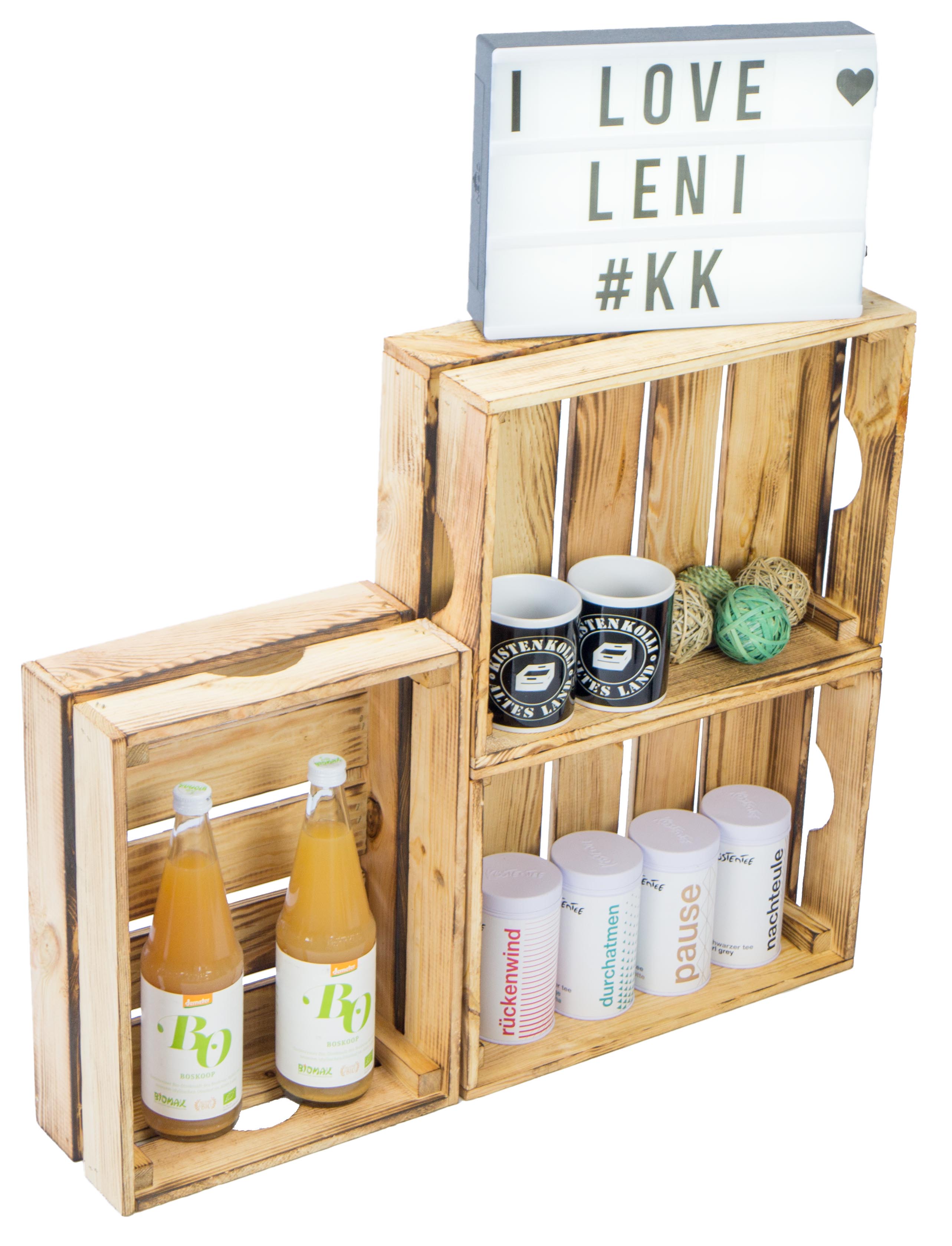 Gemüsekiste Leni geflammt 40x30x15cm Gemüsekiste Leni geflammt 40x30x15cm