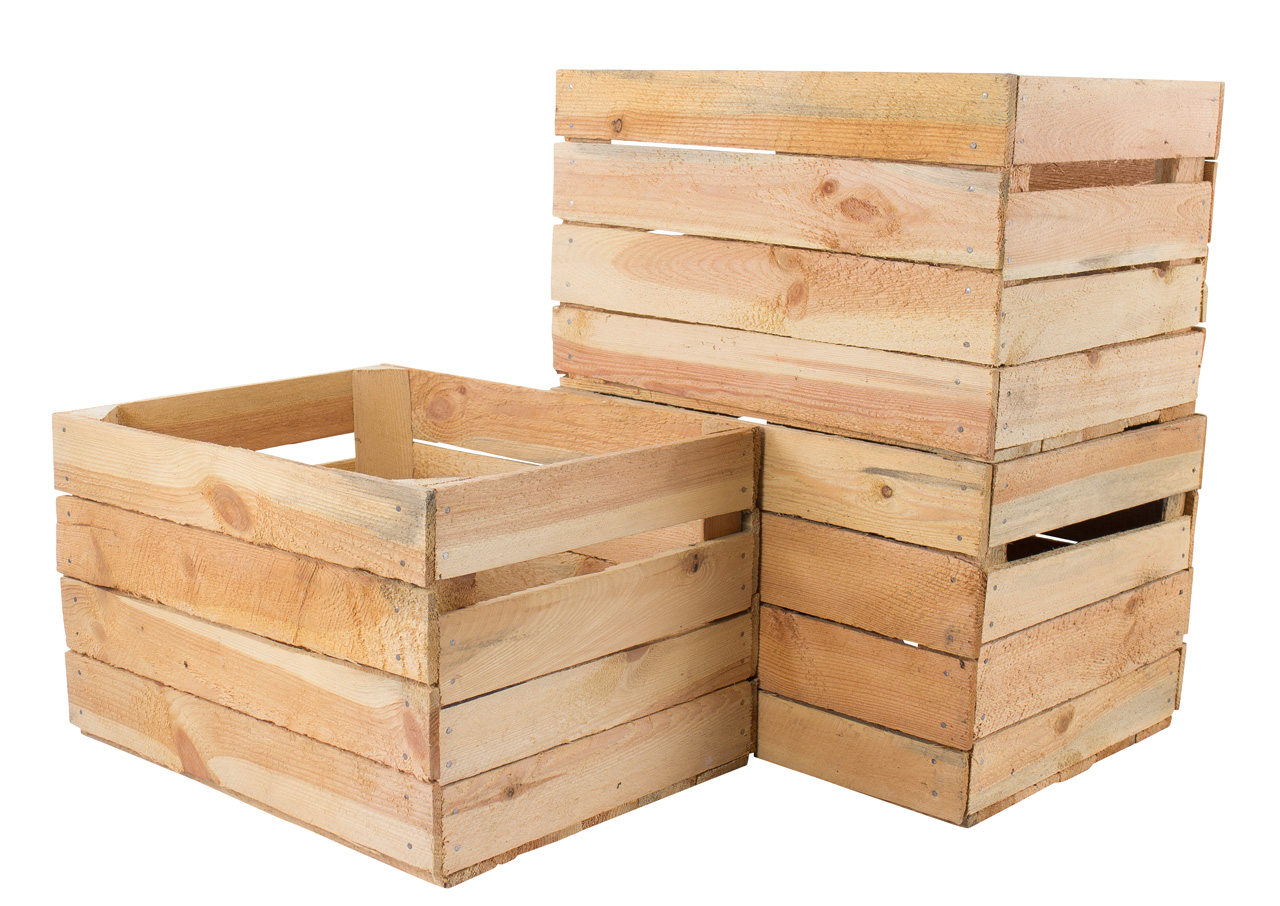 Gebrauchte stabile helle Obstkiste ohne Aufdruck 50x40x30cm Alte stabile helle Kiste mit maritimen Aufdruck "ANKER" 50x40x30cm