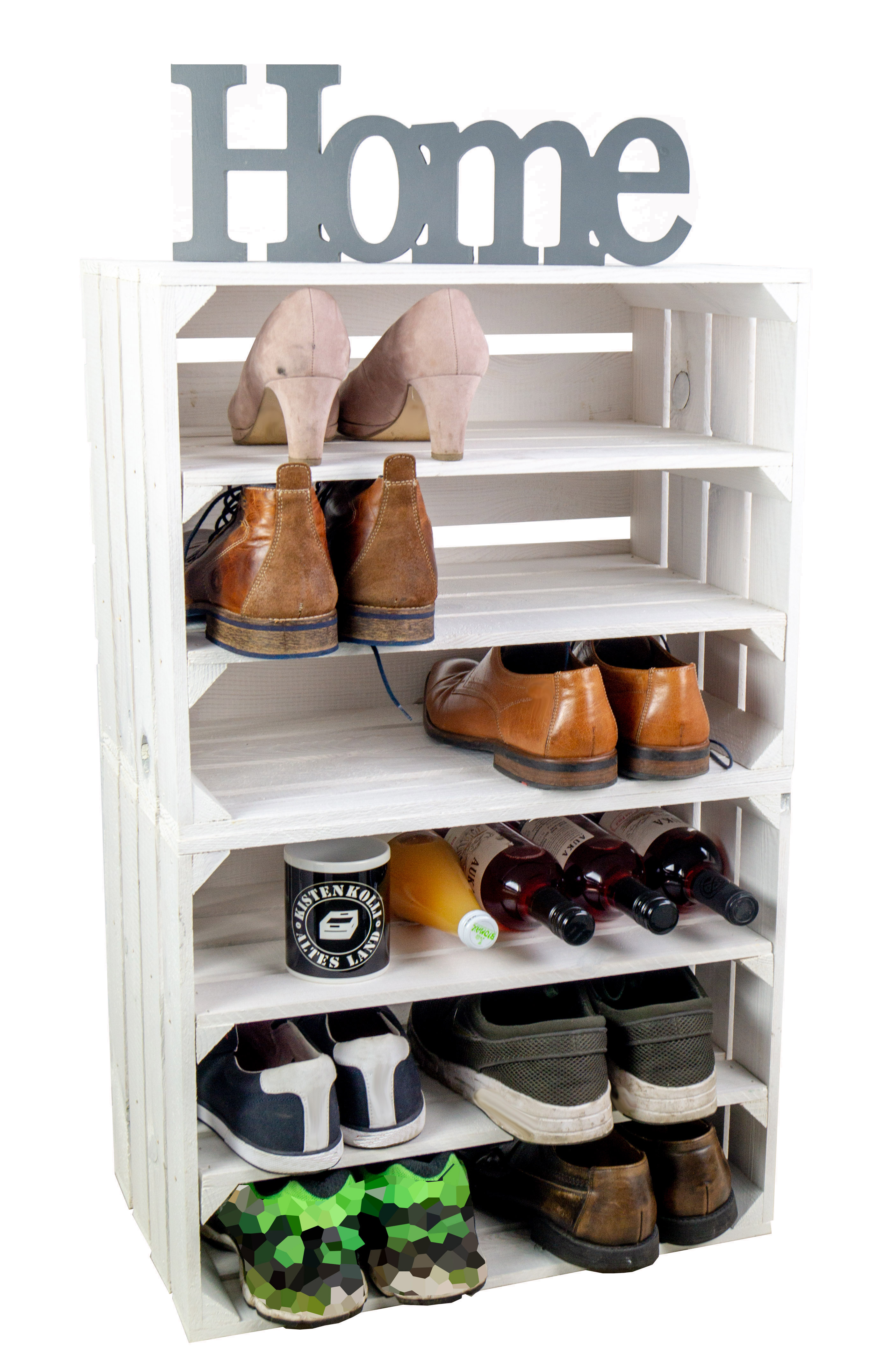 Regalkiste WEIß "Johanna" doppelt LÄNGS Regalkiste WEIß "Johanna" doppelt LÄNGS