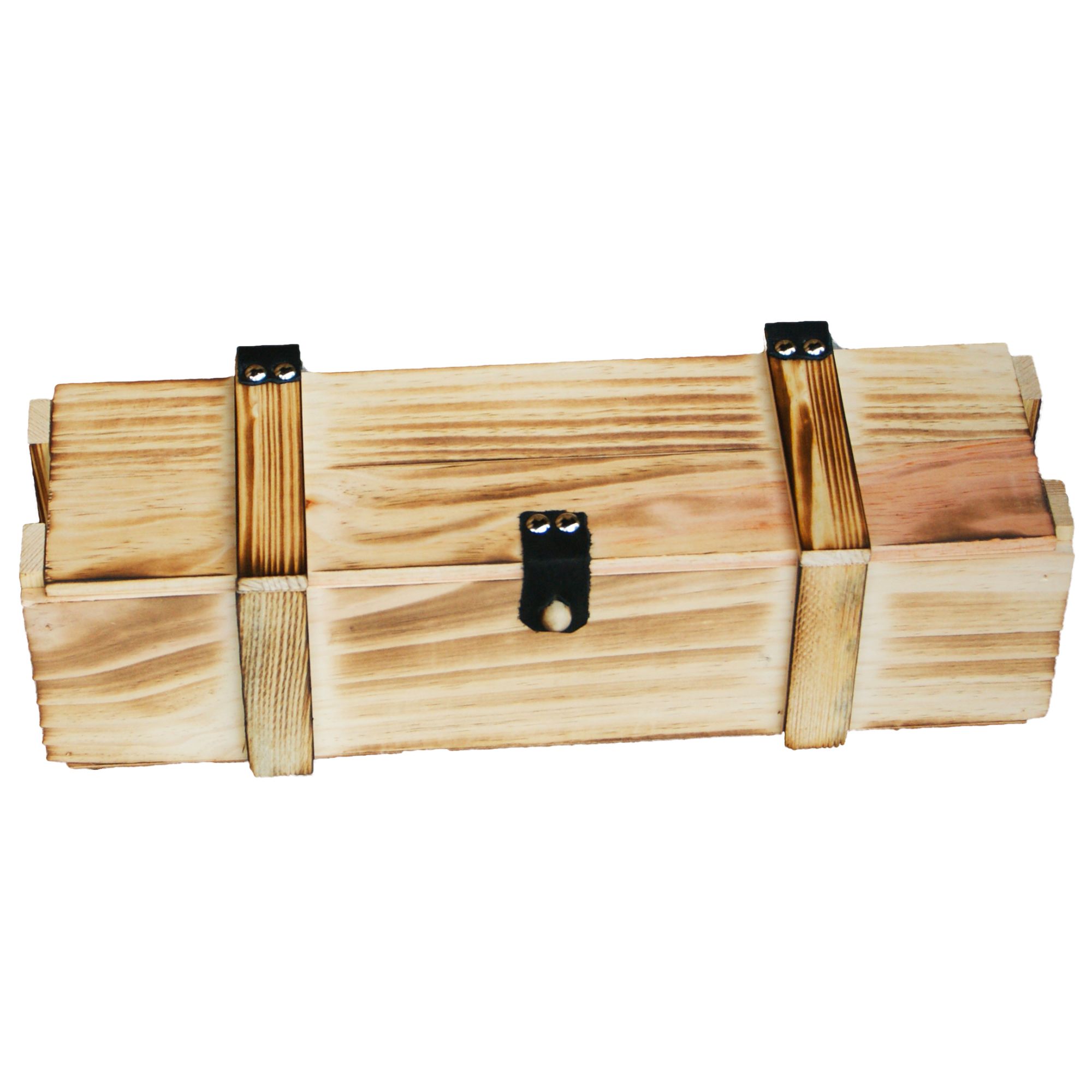 1er Weinkiste geflammt inkl. Holzwolle