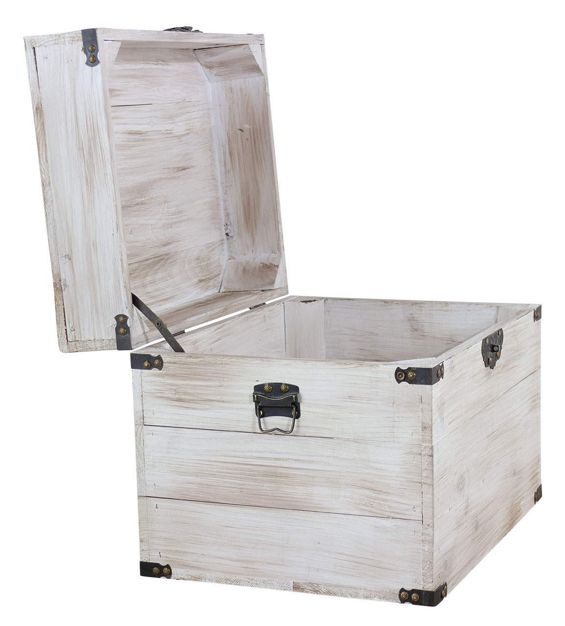 Originelle Holzkiste mit Deckel / optisch sehr dekorativ / Einrichtung im Landhausstil / 45x35x35xcm