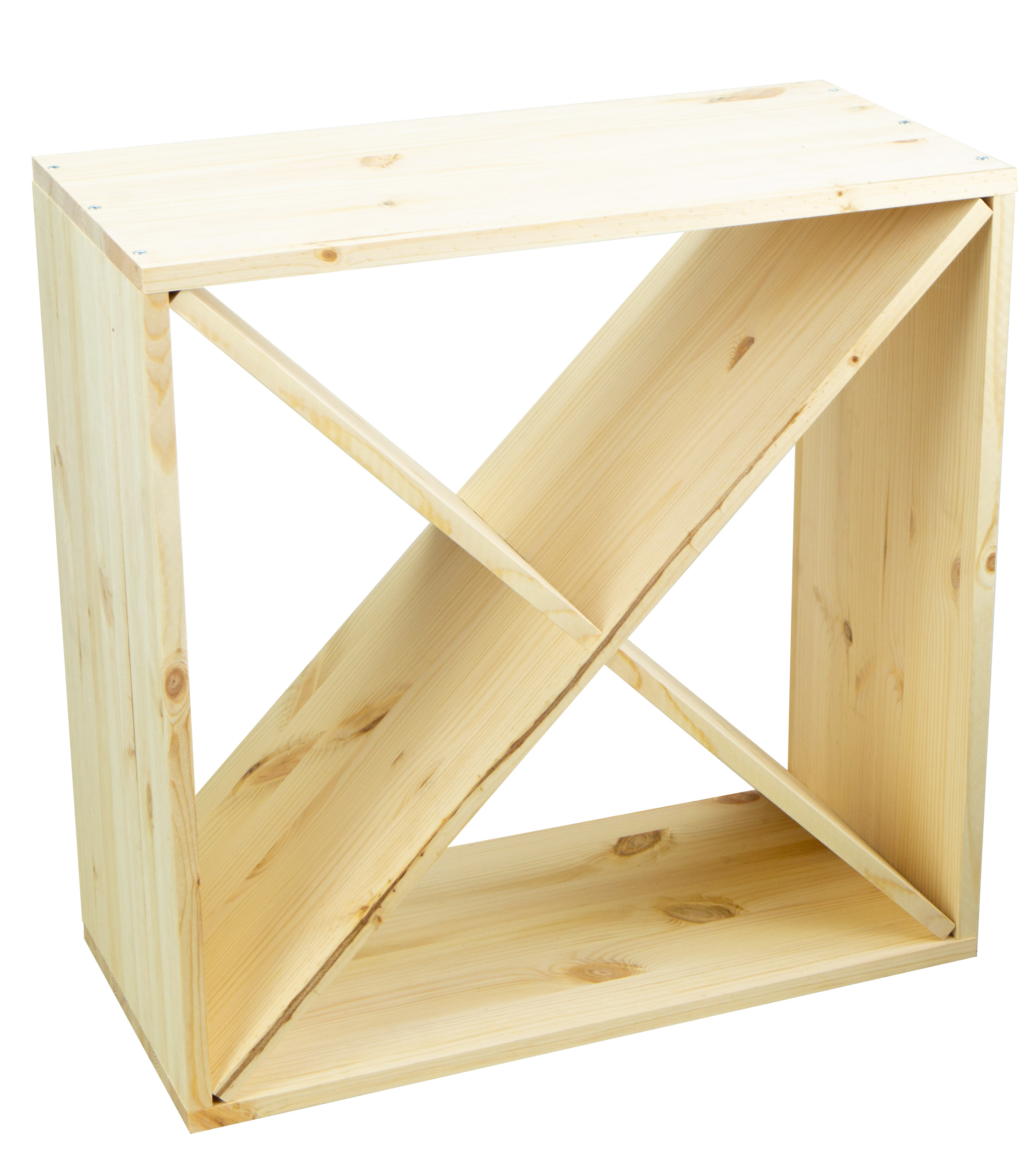 grosses Weinregal Natur 52 x 52 "X" grosses Weinregal Natur 52 x 52 "X"