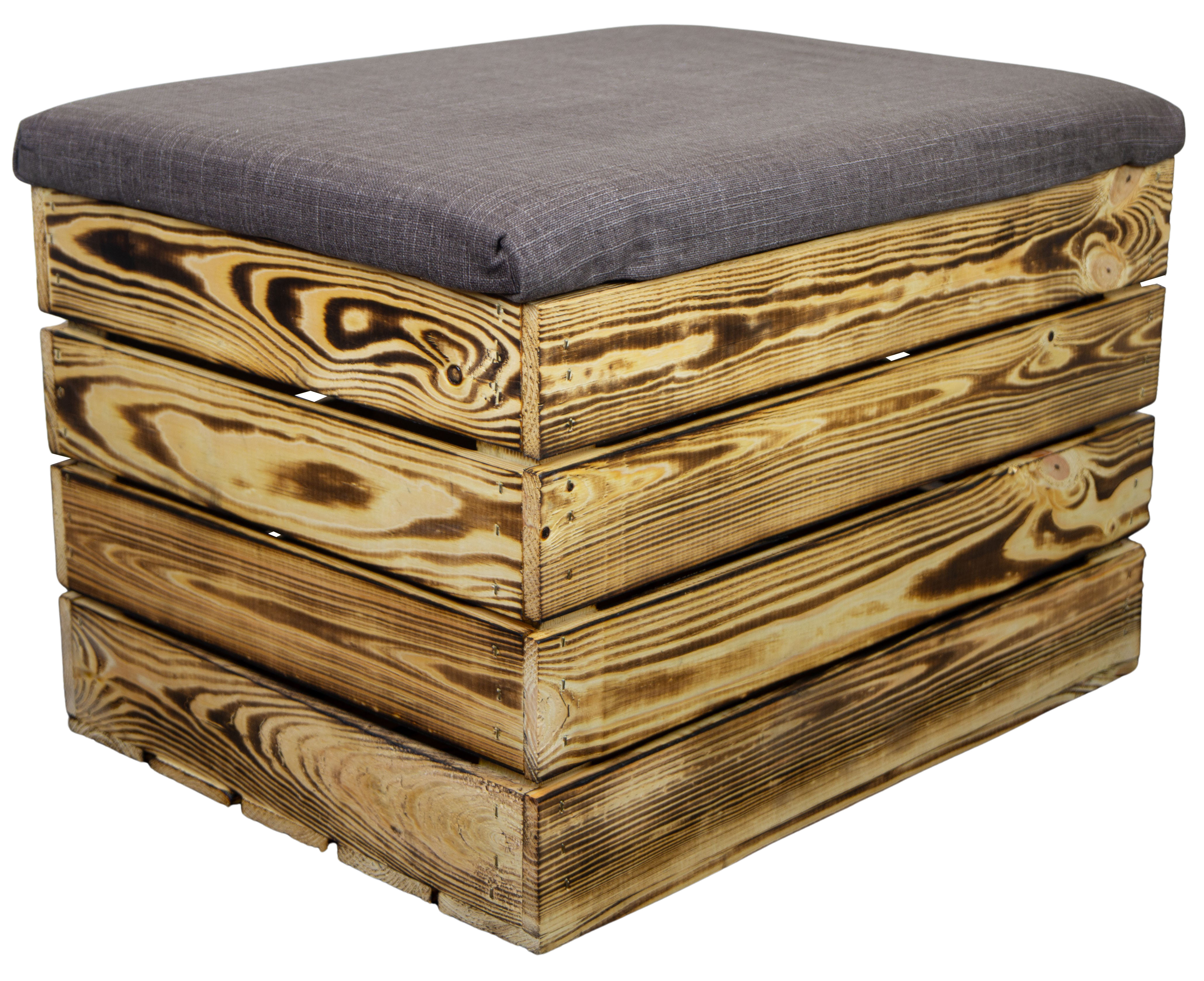 Sitzkiste Mira geflammt mit Polster Maße 34x35x48 belastbar bis 150kg Sitzkiste Mira geflammt mit Polster Maße 34x35x48 belastbar bis 150kg