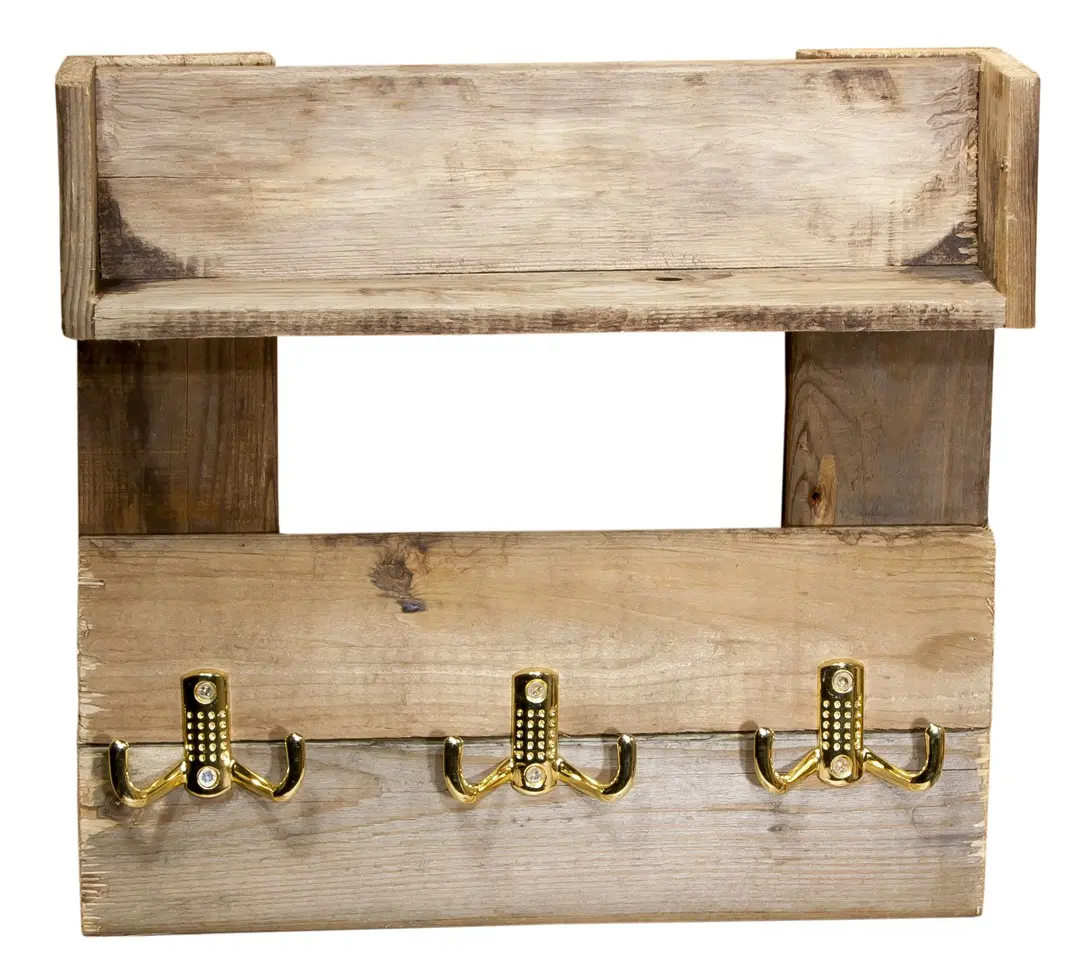 Kompaktes Schlüsselbrett mit Ablage und Haken 33,5x8,3x32cm Kompaktes Schlüsselbrett mit Ablage und Haken 33,5x8,3x32cm