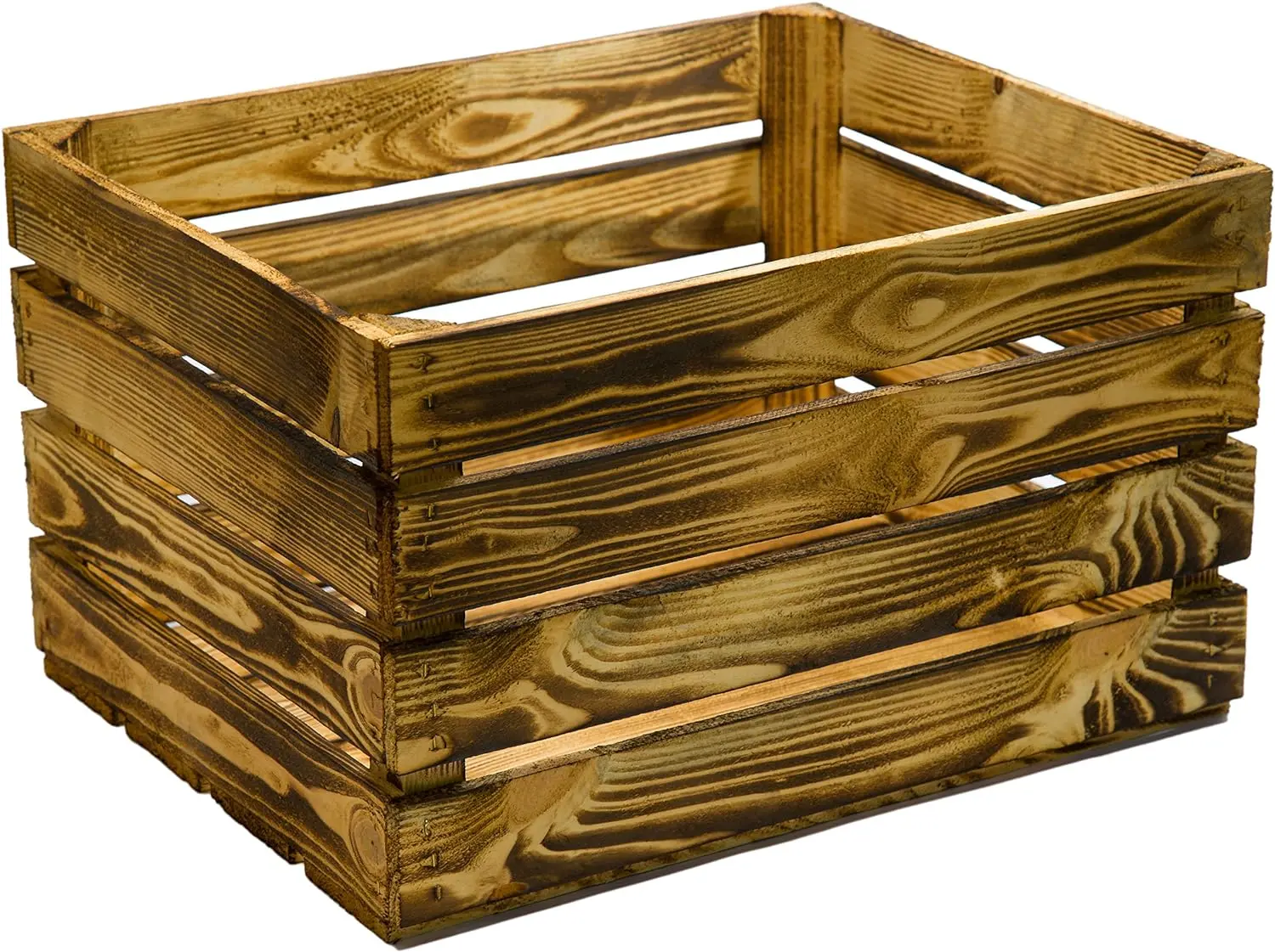 Geflammte gebrauchte Obstkiste ca 50x40x30cm Geflammte gebrauchte Obstkiste ca 50x40x30cm