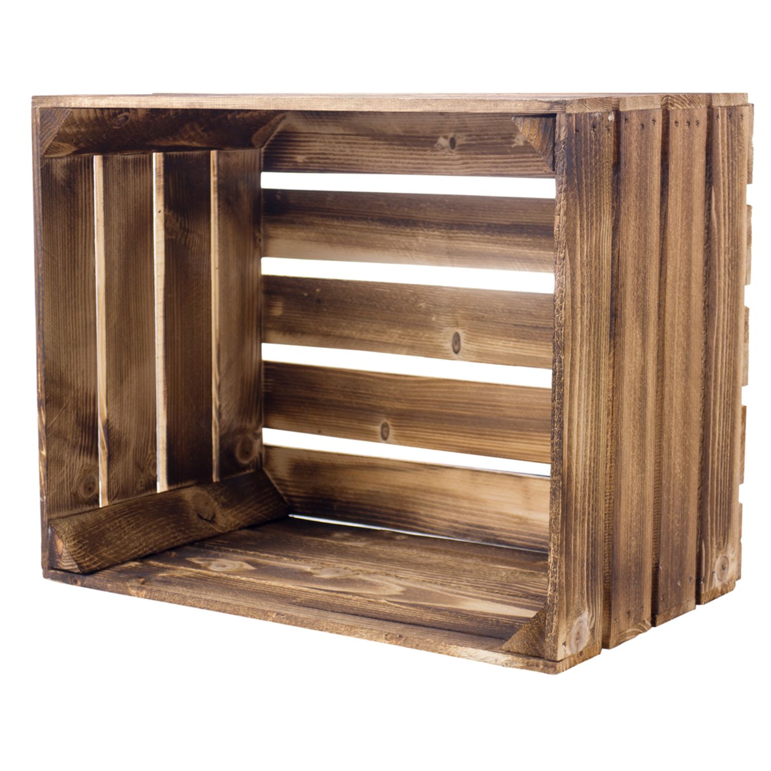 Neue geflammte Apfelkiste im Vintage Design 50x40x30cm