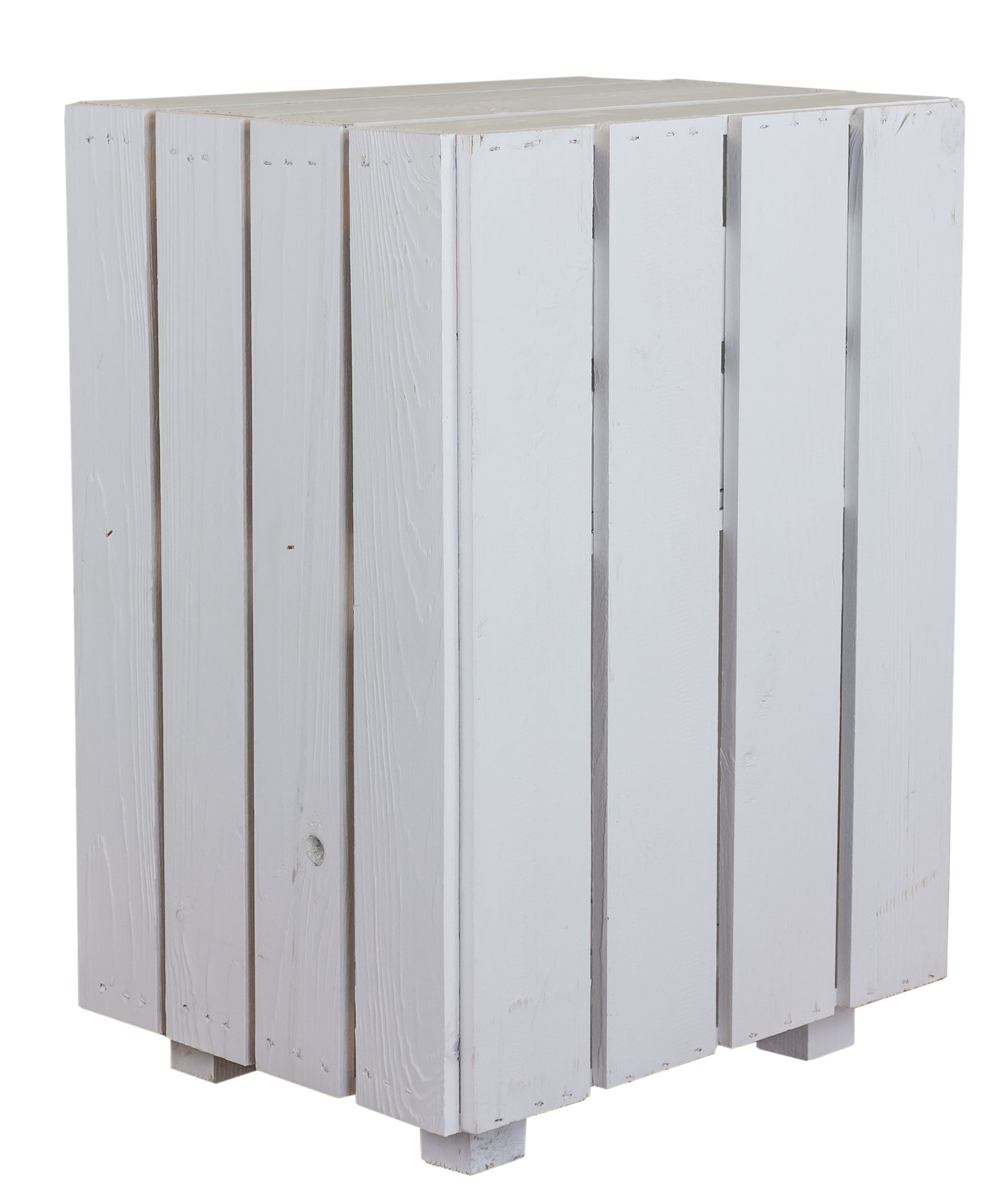 Nachttisch mit Mittelbrett und Füßen 30,5x40x54cm Weißer Nachttisch mit Schublade und Füßen 30,5x40x54cm