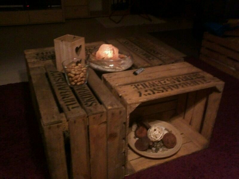 Alte Apfelkiste mit dekorativem Erzeuger-Aufdruck 50x40x30cm Alte Apfelkiste mit dekorativem Erzeuger-Aufdruck 50x40x30cm