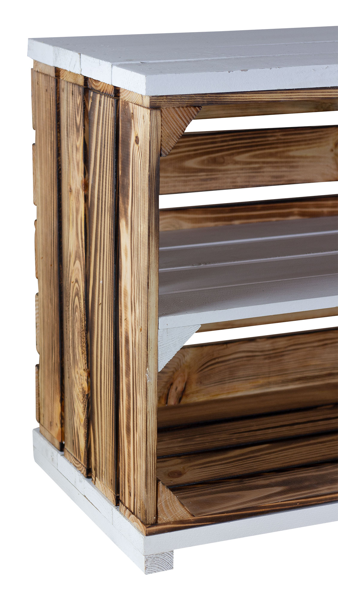 TV-Schrank aus Regalkisten auf Holzfüßen 100x30x50cm TV-Schrank aus Regalkisten auf Holzfüßen 100x30x50cm