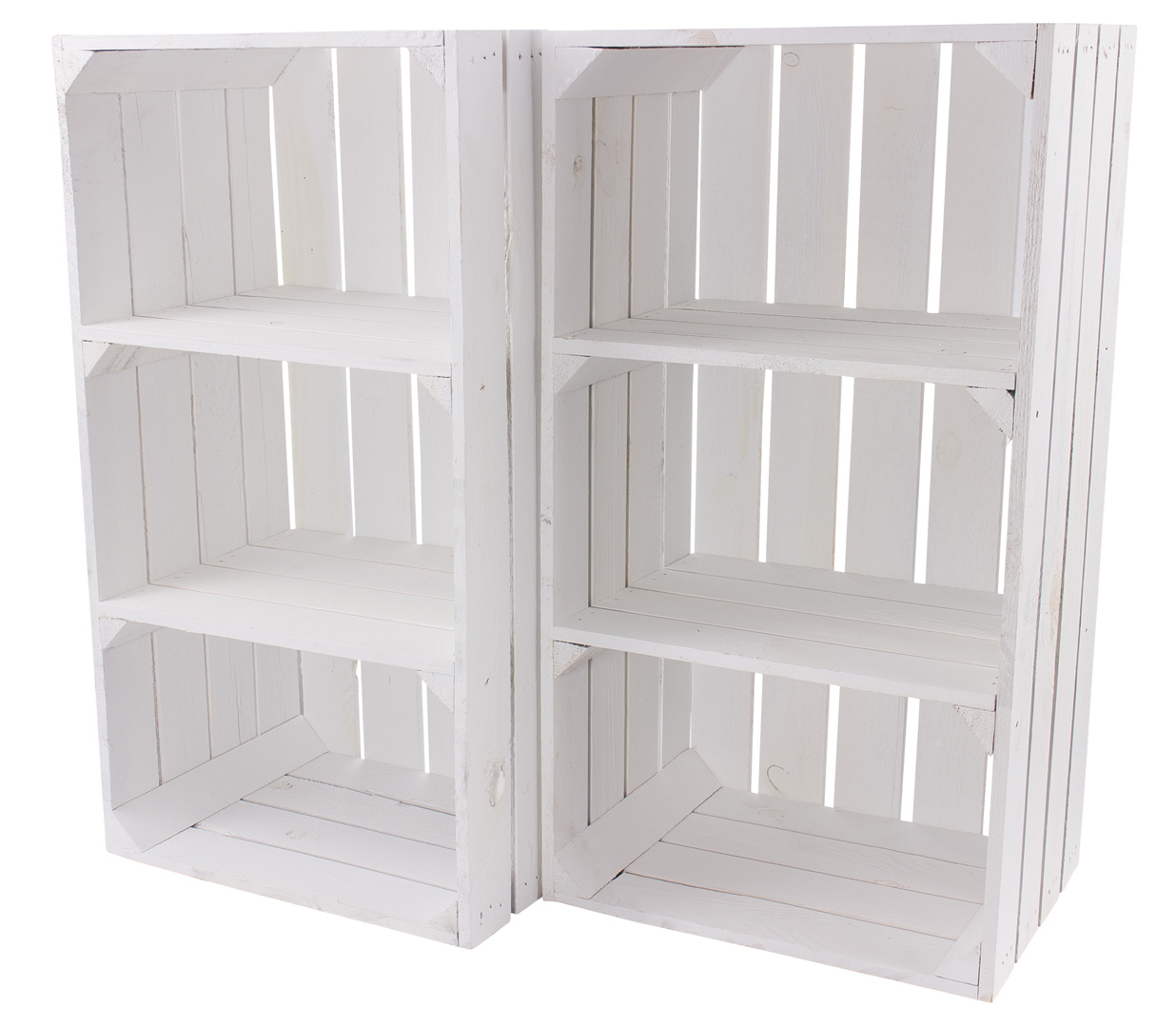Weiße schmale Regalkiste 68x40x31cm