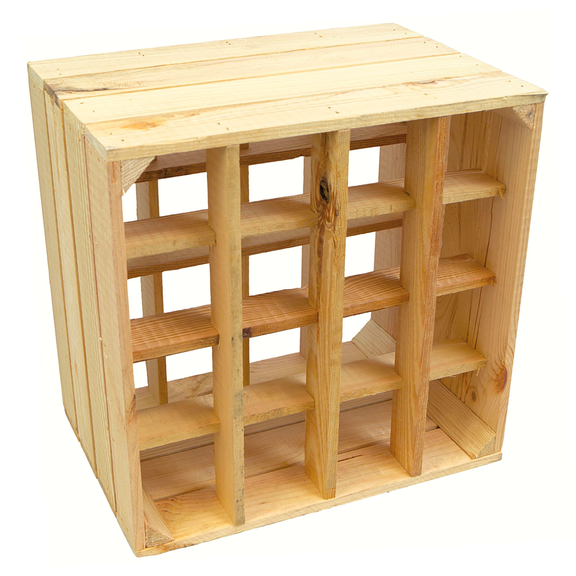 Weinregal "16er" Natur mit heller Einlage 40x40x27cm