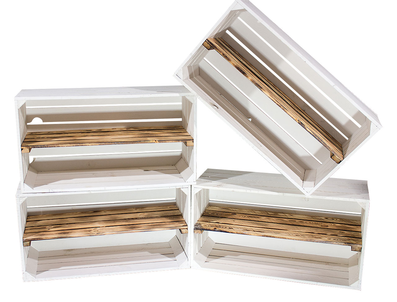 Breite weiß geflammte Kiste 68x40,5x31CMcm Breite weiß geflammte Kiste 68x40,5x31CMcm