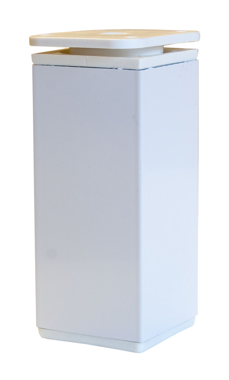 Tischbein eckig / weiß (10-11,5cm)