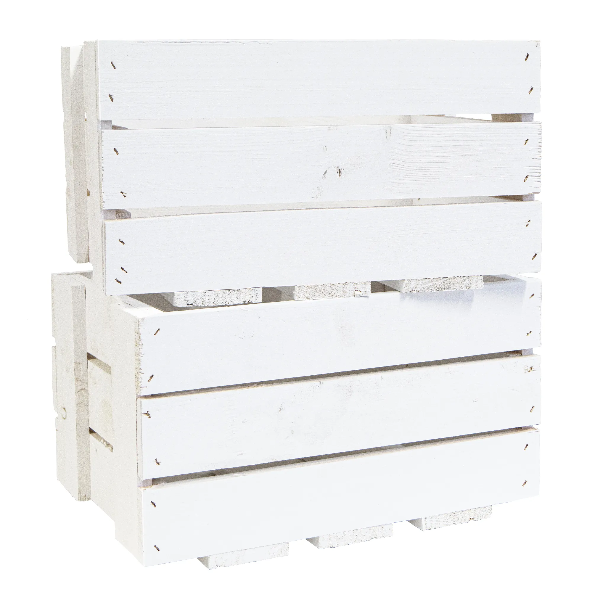 Mini-Weinkiste in weiß 34x23x19cm