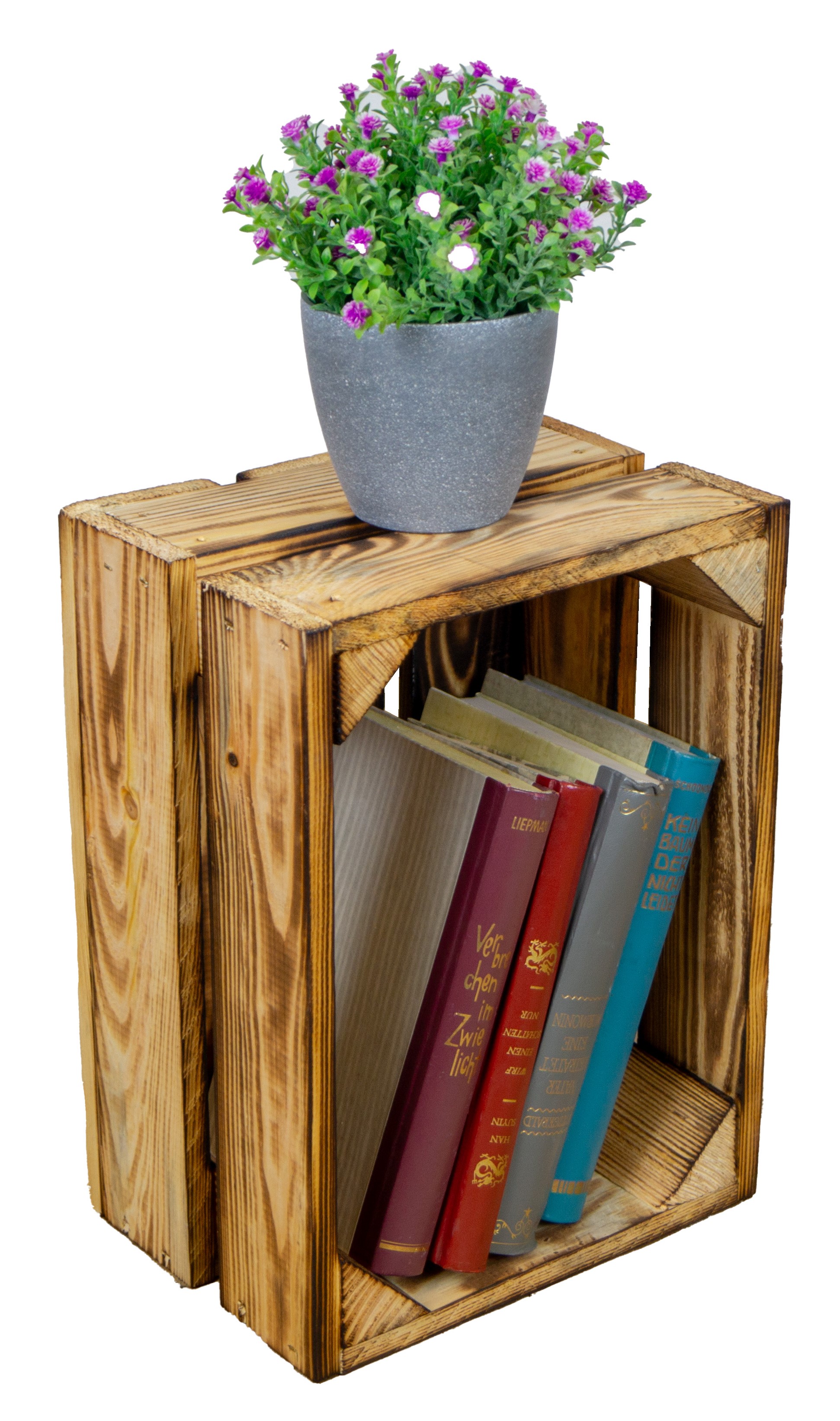 Kleine Holzkiste "Frieda" flambiert Kleine Holzkiste "Frieda" flambiert