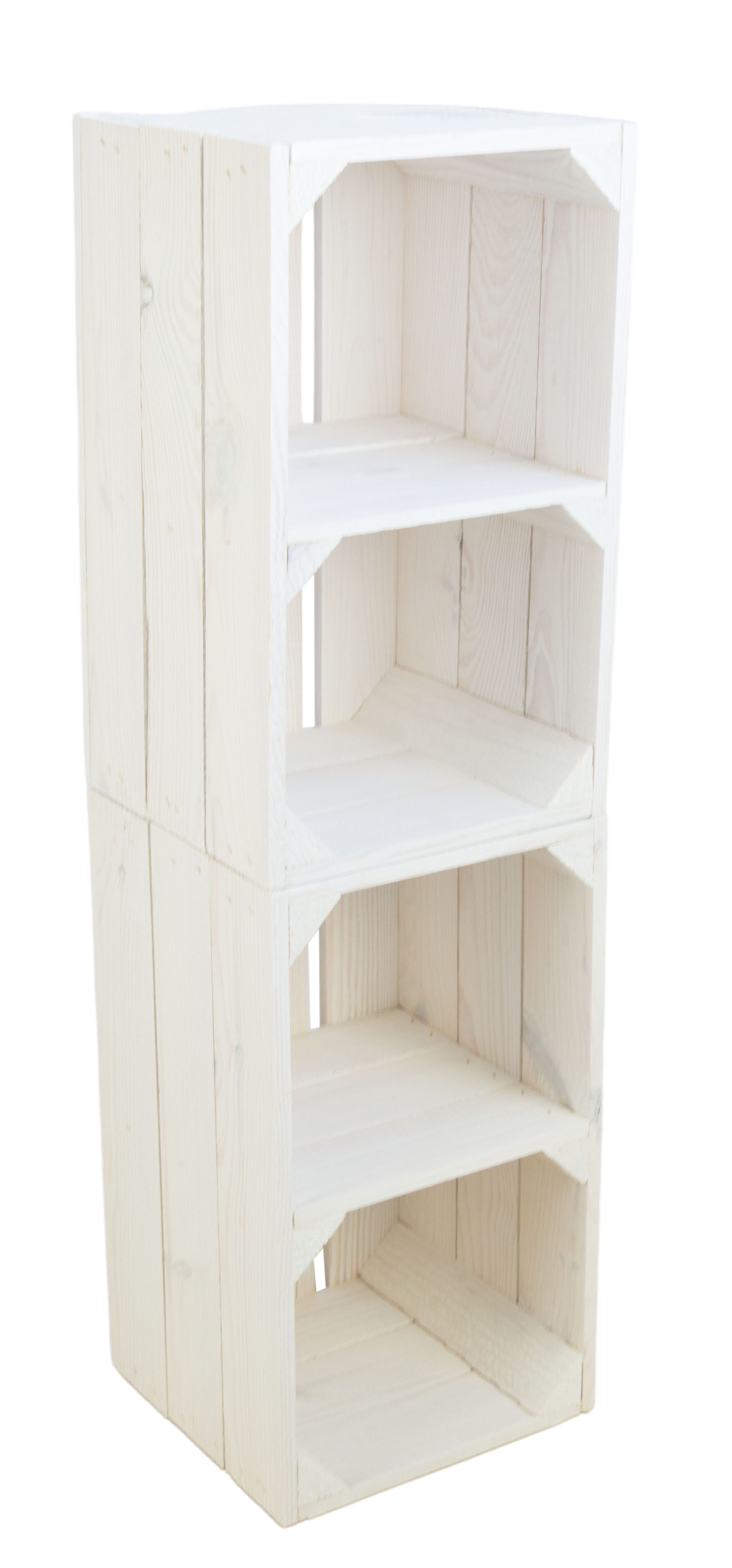Regalkiste "Hilde" weiß mit Zwischenbrett Regalkiste "Hilde" weiß mit Zwischenbrett