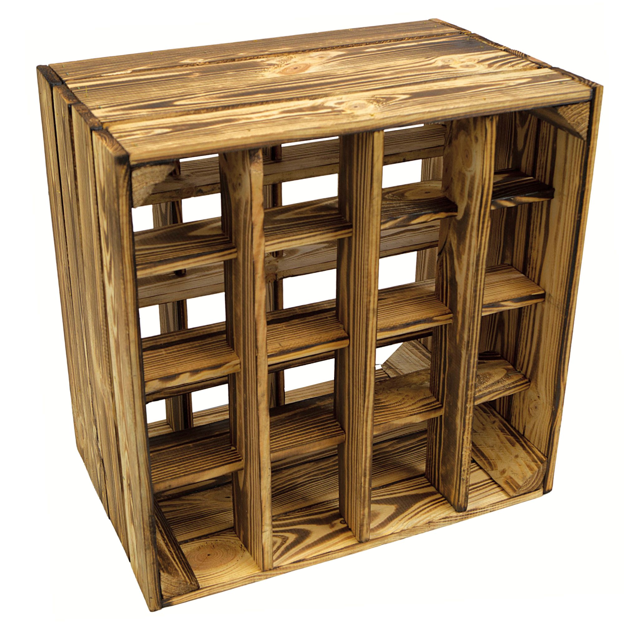 Weinregal "16er" mit geflammter Einlage 40x40x27cm