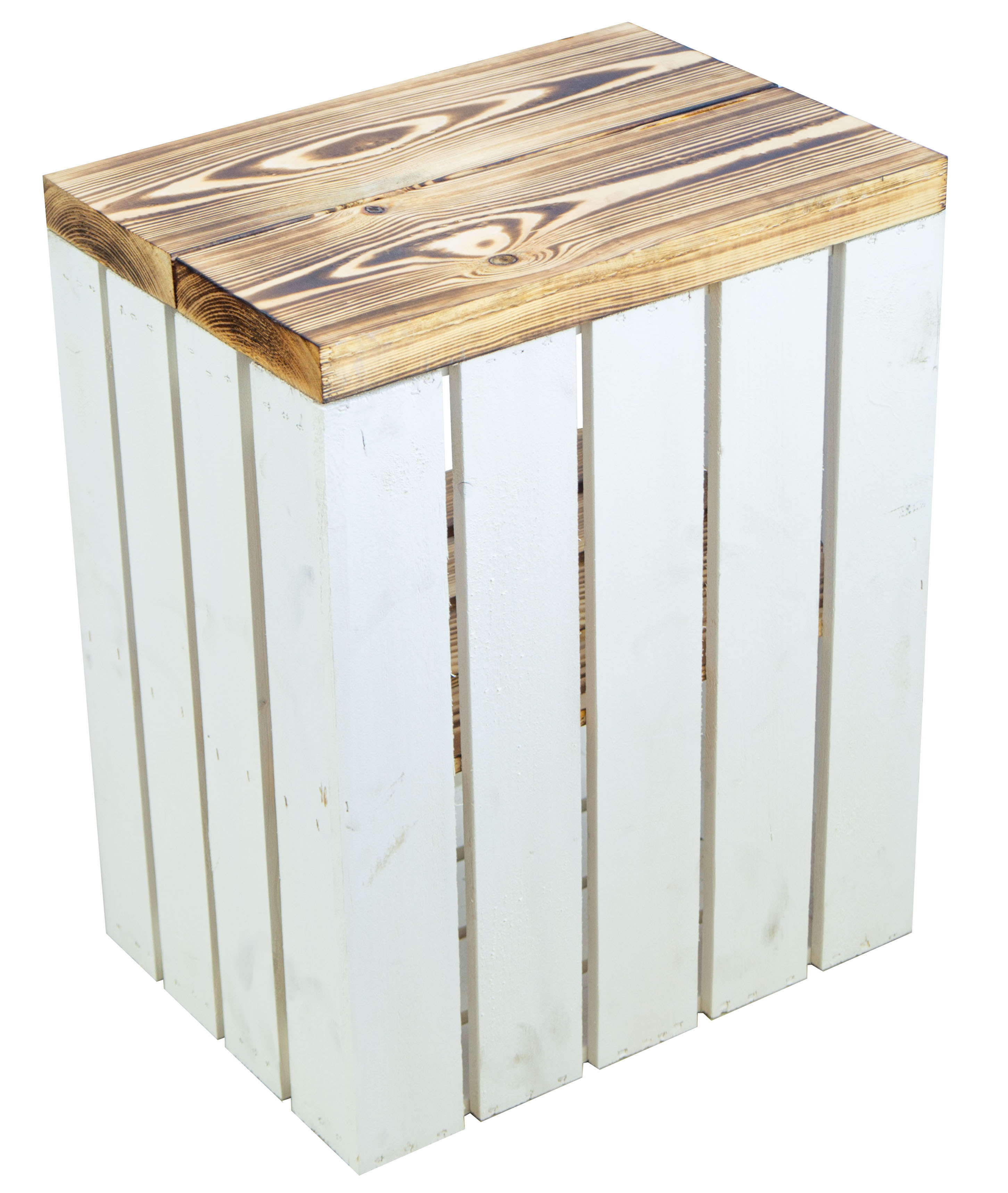 Hocker Anne weiss flam Quer flam Planke Hocker Anne weiss flam Quer flam Planke