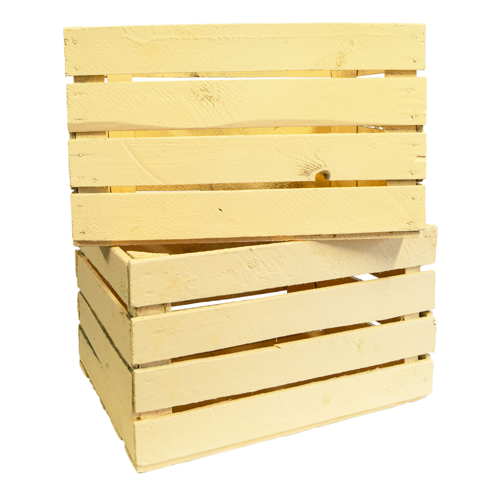 Obstkiste "Johanna" - gebraucht- Pastellgelb