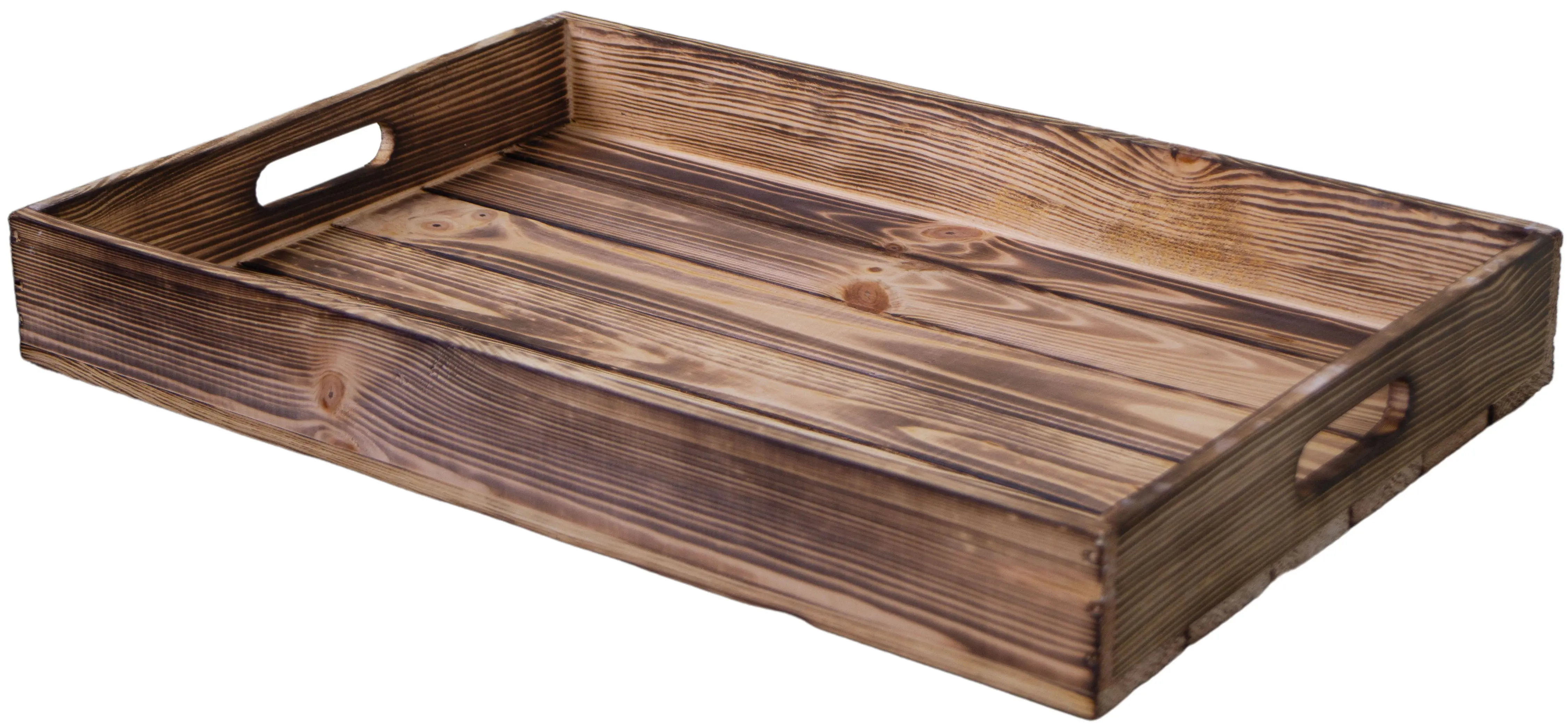 Serviertablett in geflammt 60x40x8cm Holztablett Frühstückstablet Bartablett Serviertablett in geflammt 60x40x8cm Holztablett Frühstückstablet Bartablett
