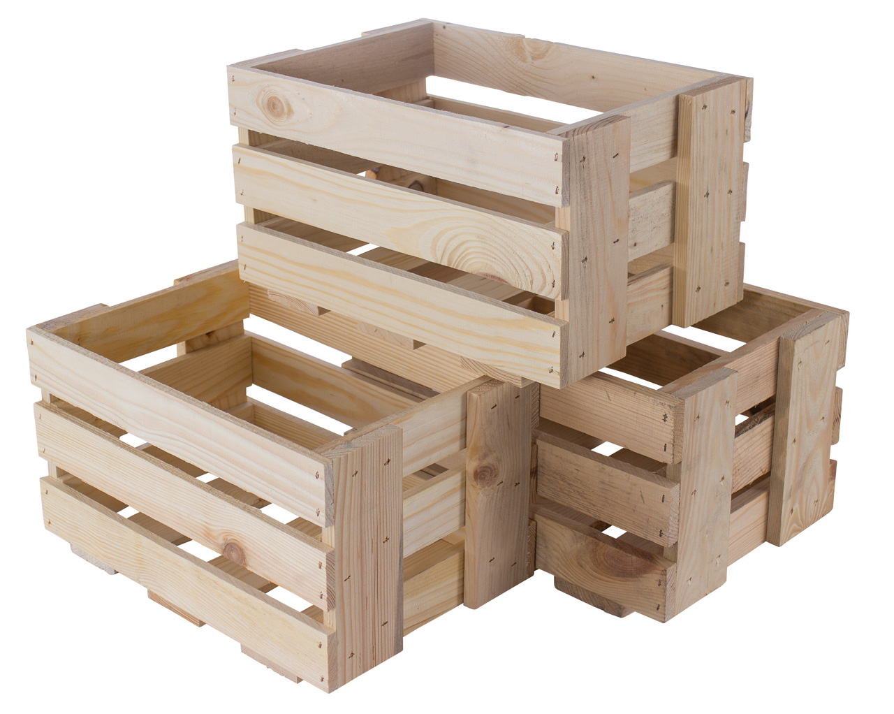 Helle mini Weinkiste 34x23x19cm