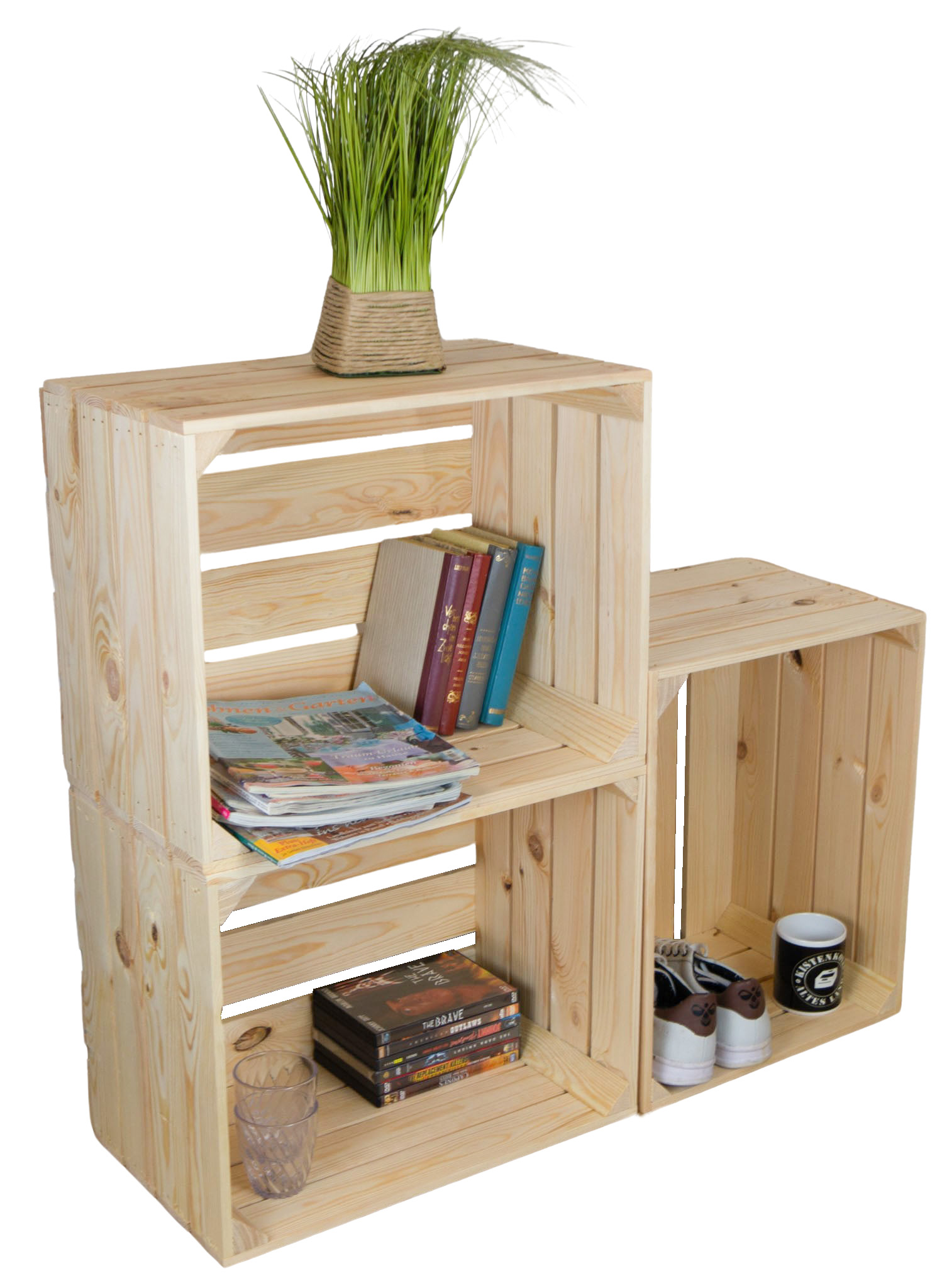 Holzkiste Johanna neu Natur 50x40x30cm