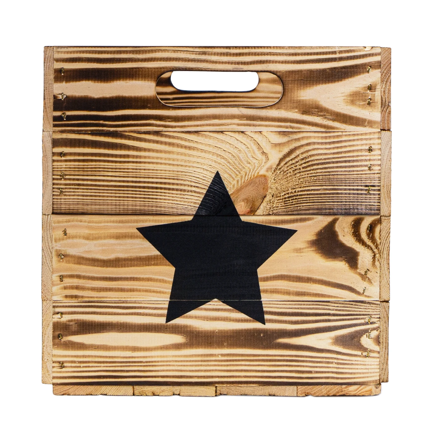 Aufbewahrungskiste Kallax geflammt Stern schwarz passend für Kallax und Expeditregale Regaleinsatz 