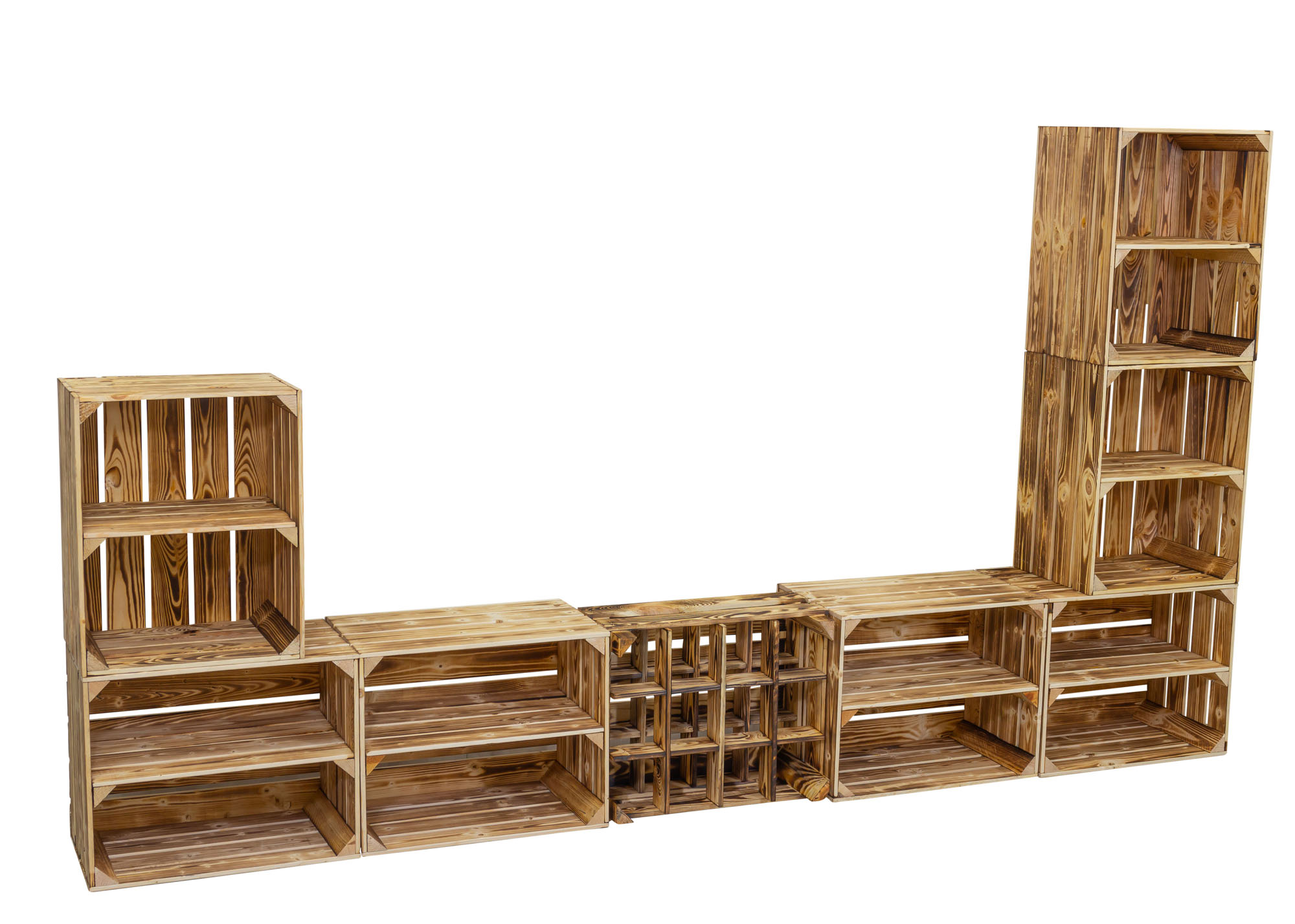 Wohnwand "Paris" mit TV Board und Kombiregalen