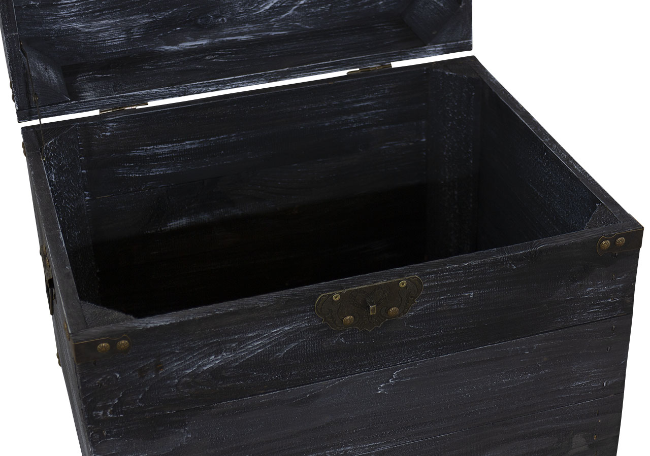 Angesagte Vintage Holztruhe zum Verstauen von Kleinigkeiten / dekorativ mit Deckel 45x35x35xcm