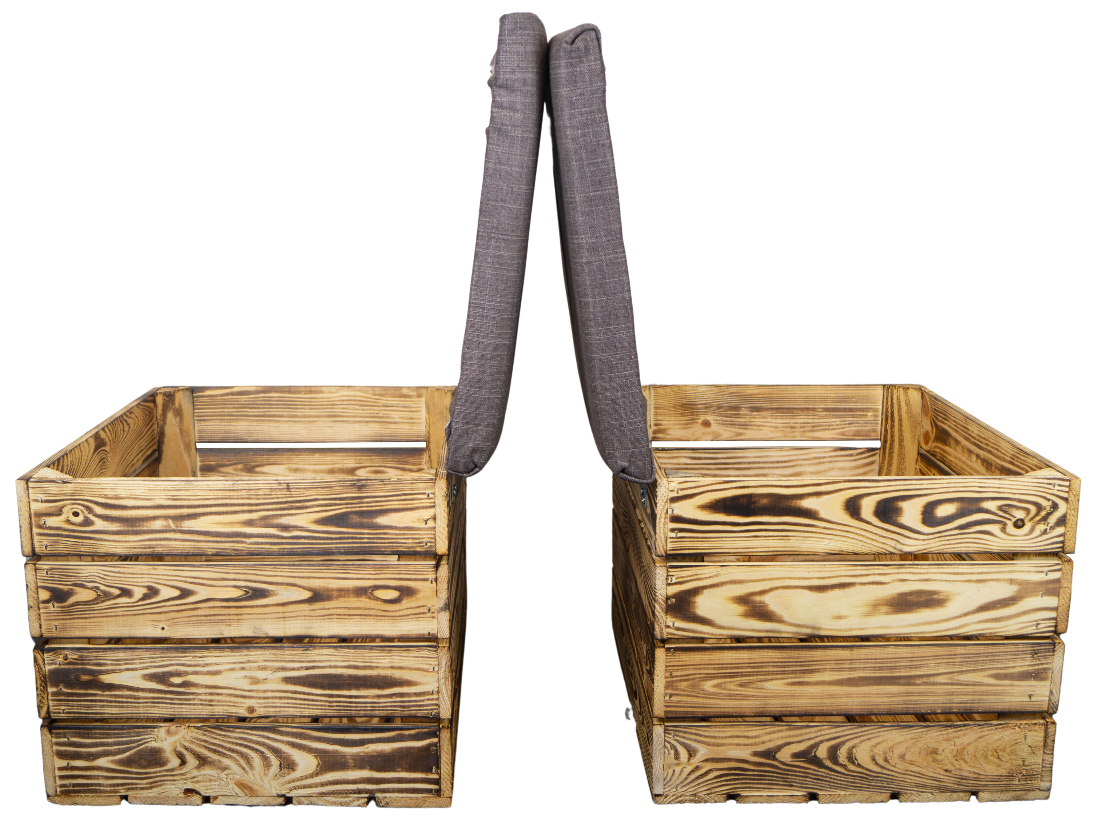 Sitzkiste Mira geflammt mit Polster Maße 34x35x48 belastbar bis 150kg