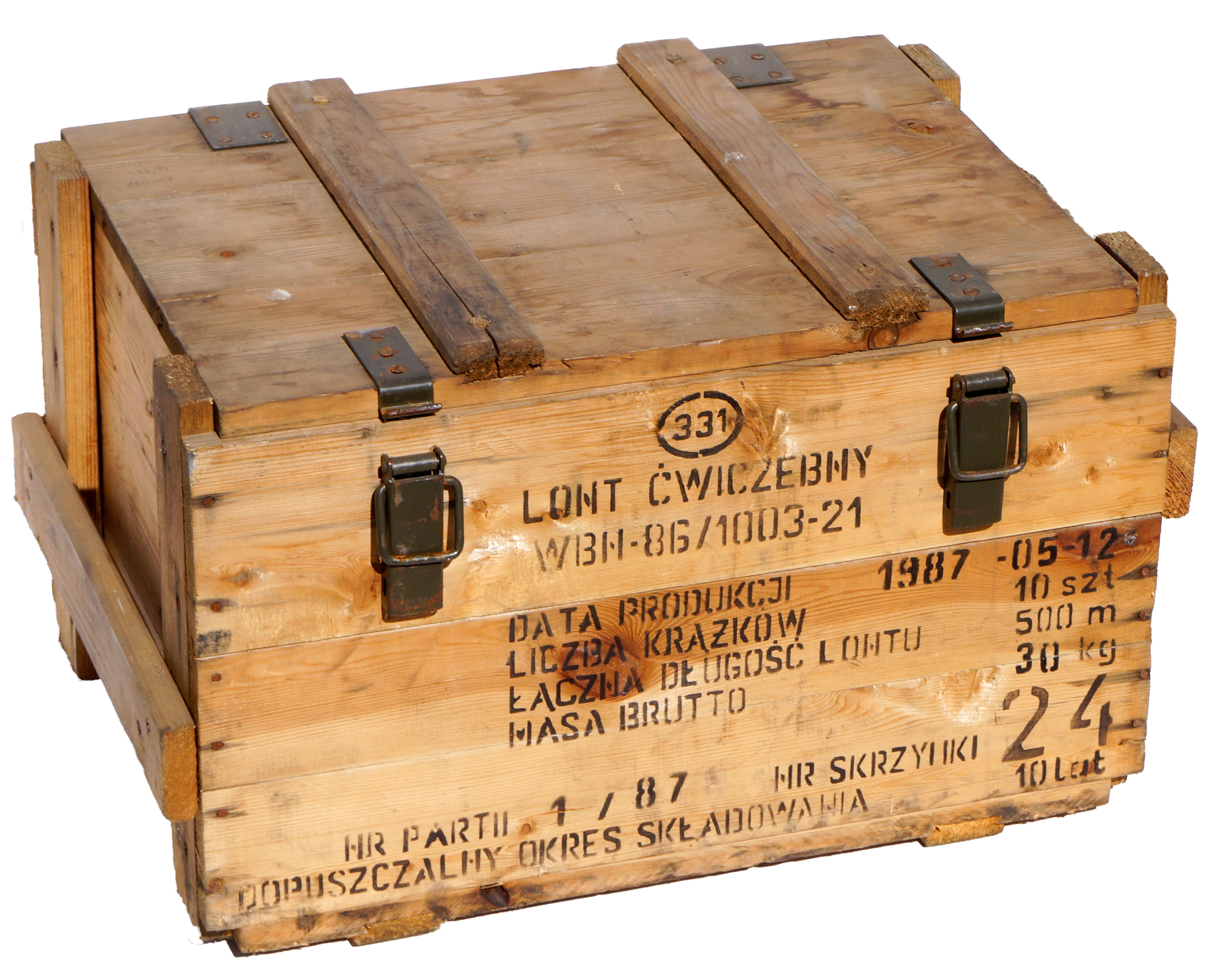 Vintage Frachtkiste WBN-85 Holz 60x40x36 cm Transportkiste Truhe Metallbeschläge Vintage Frachtkiste WBN-85 Holz 60x40x36 cm Transportkiste Truhe Metallbeschläge