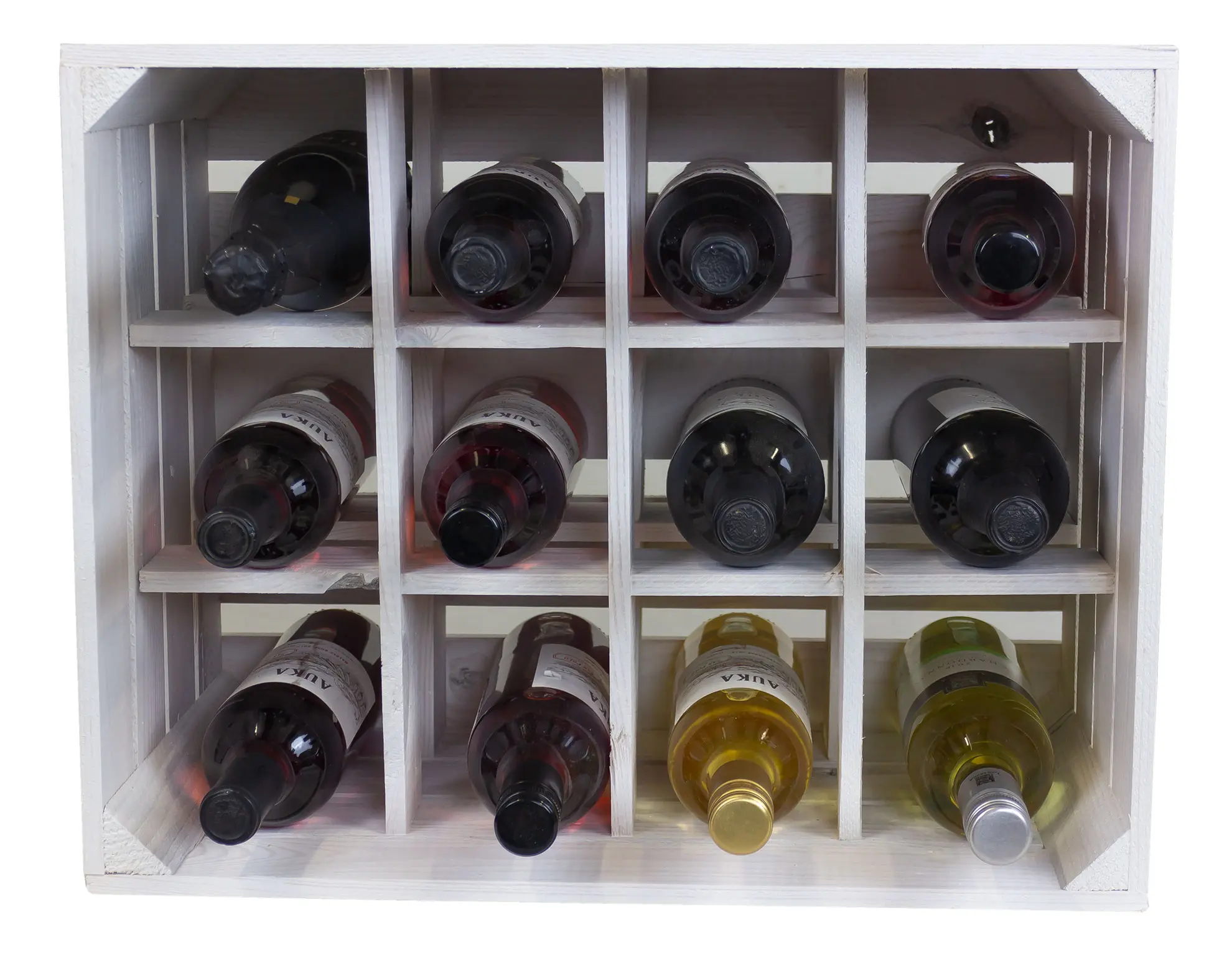 Flaschenregal Weinregal Henry 12er weiß 50x40x30cm