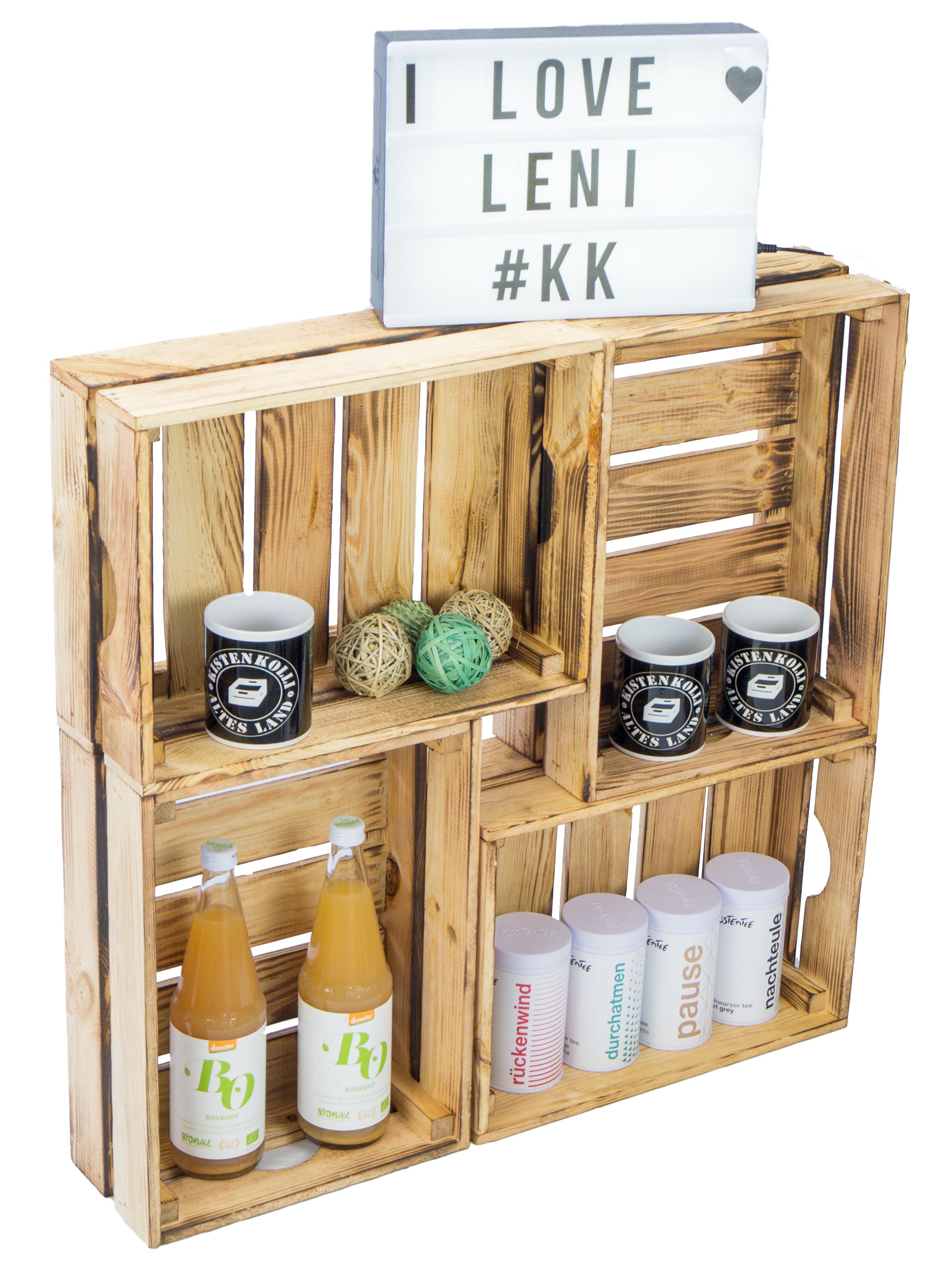 Gemüsekiste Leni geflammt 40x30x15cm Gemüsekiste Leni geflammt 40x30x15cm