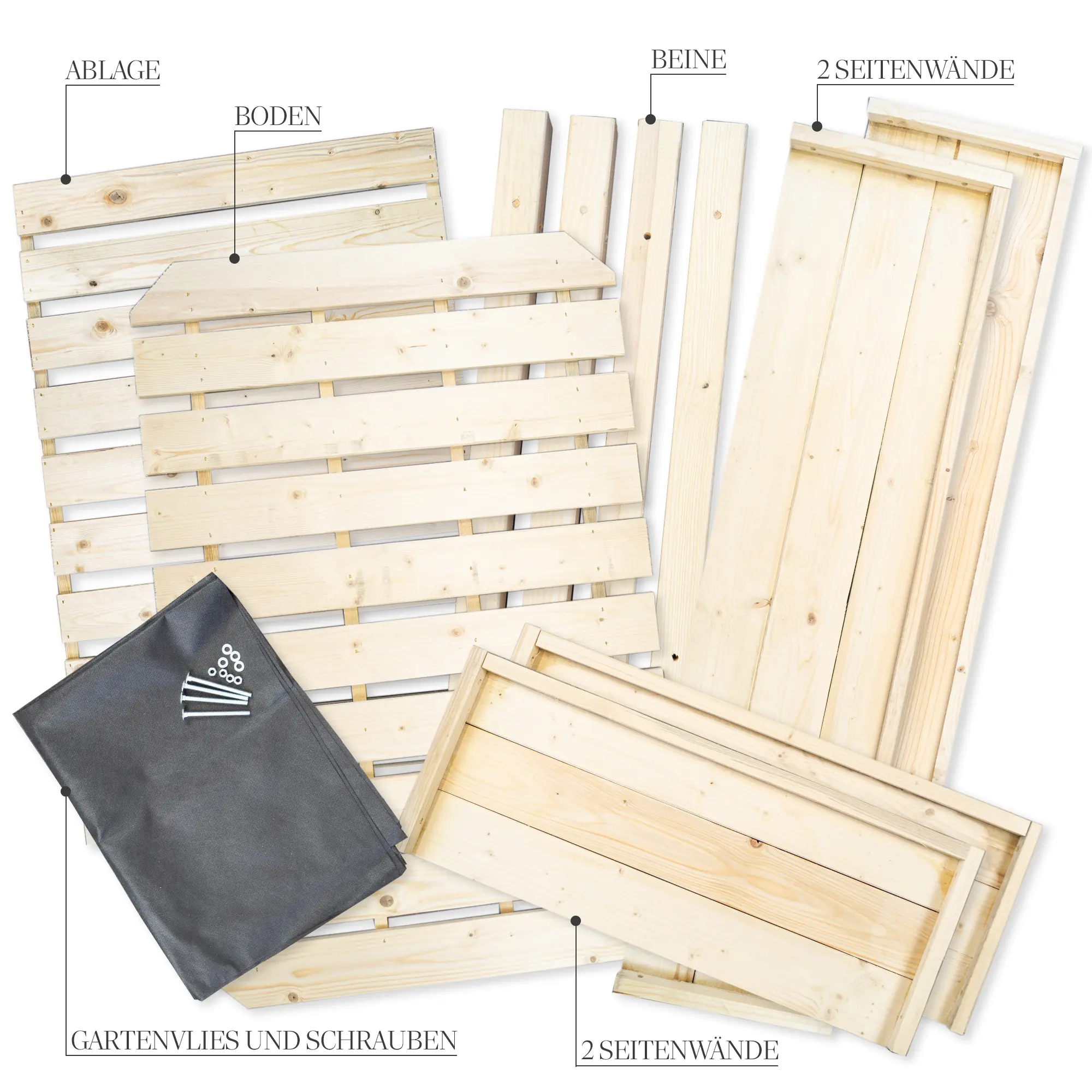 Hochbeet XL 118x79x78cm Natur Hochbeet XL 118x79x78cm Natur