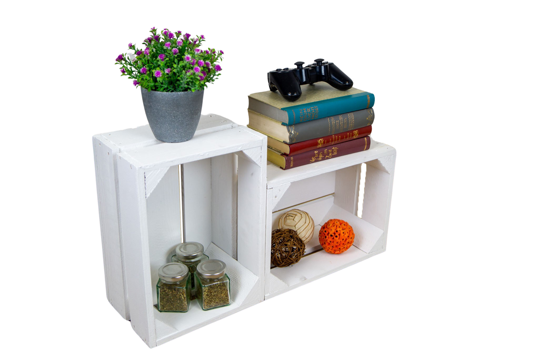 Kleine Holzkiste "Frieda" weiß