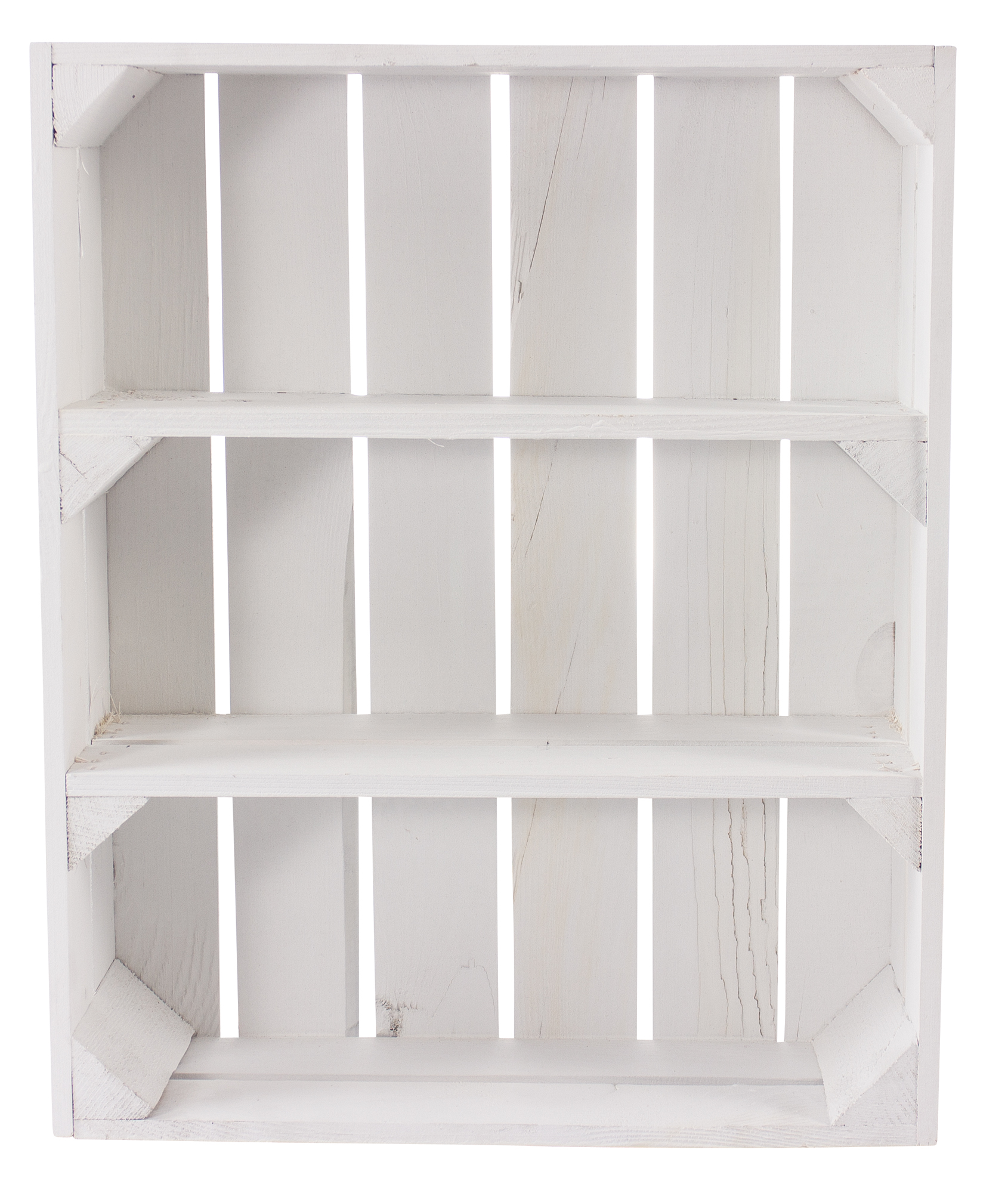 Schmale weiße Regalkiste mit 3 Fächern 50x40,5x16cm Schmale weiße Regalkiste mit 3 Fächern 50x40,5x16cm