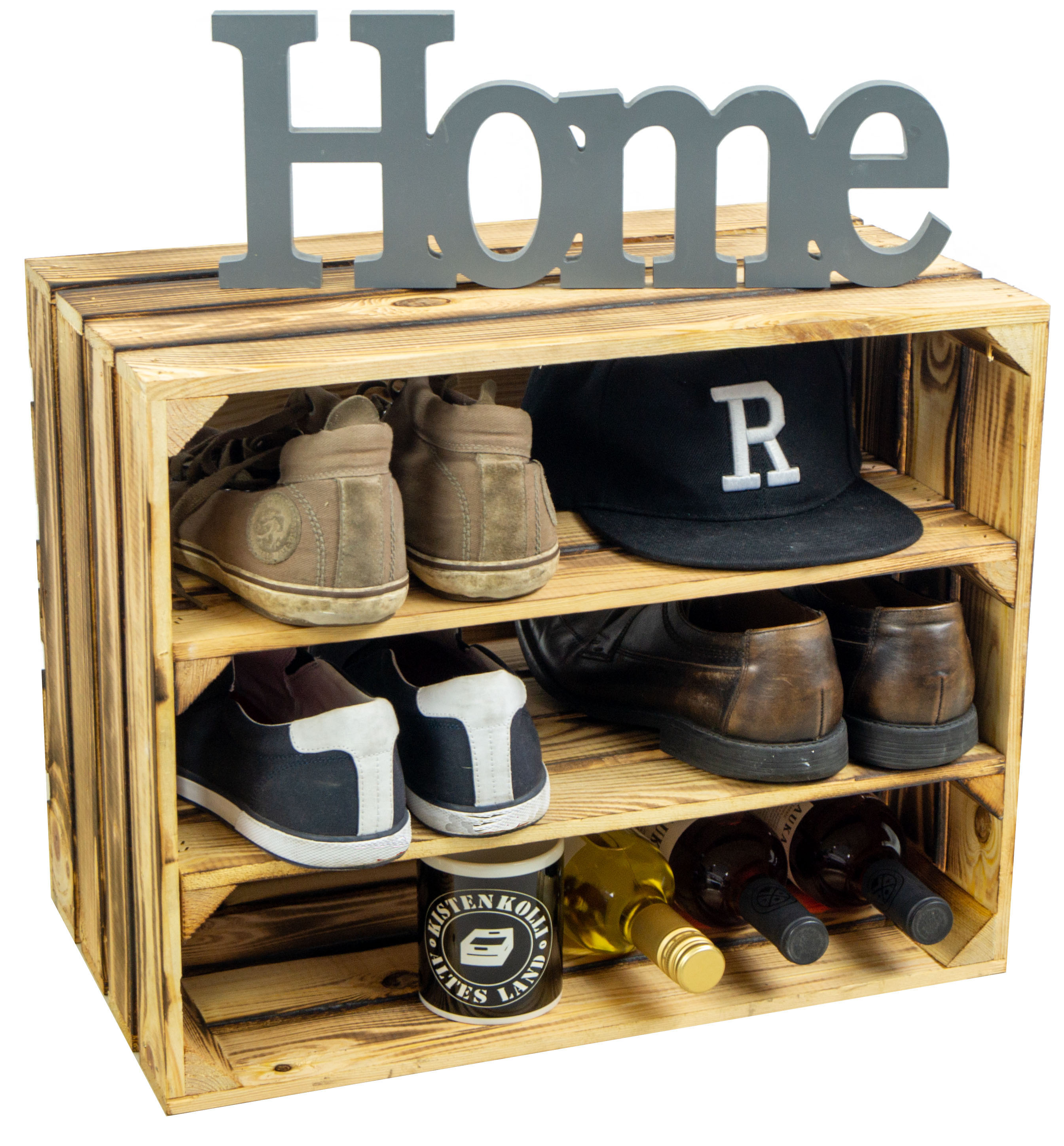 Regalkiste geflammt "Johanna" doppelt geflammt längs Regalkiste geflammt "Johanna" doppelt geflammt längs