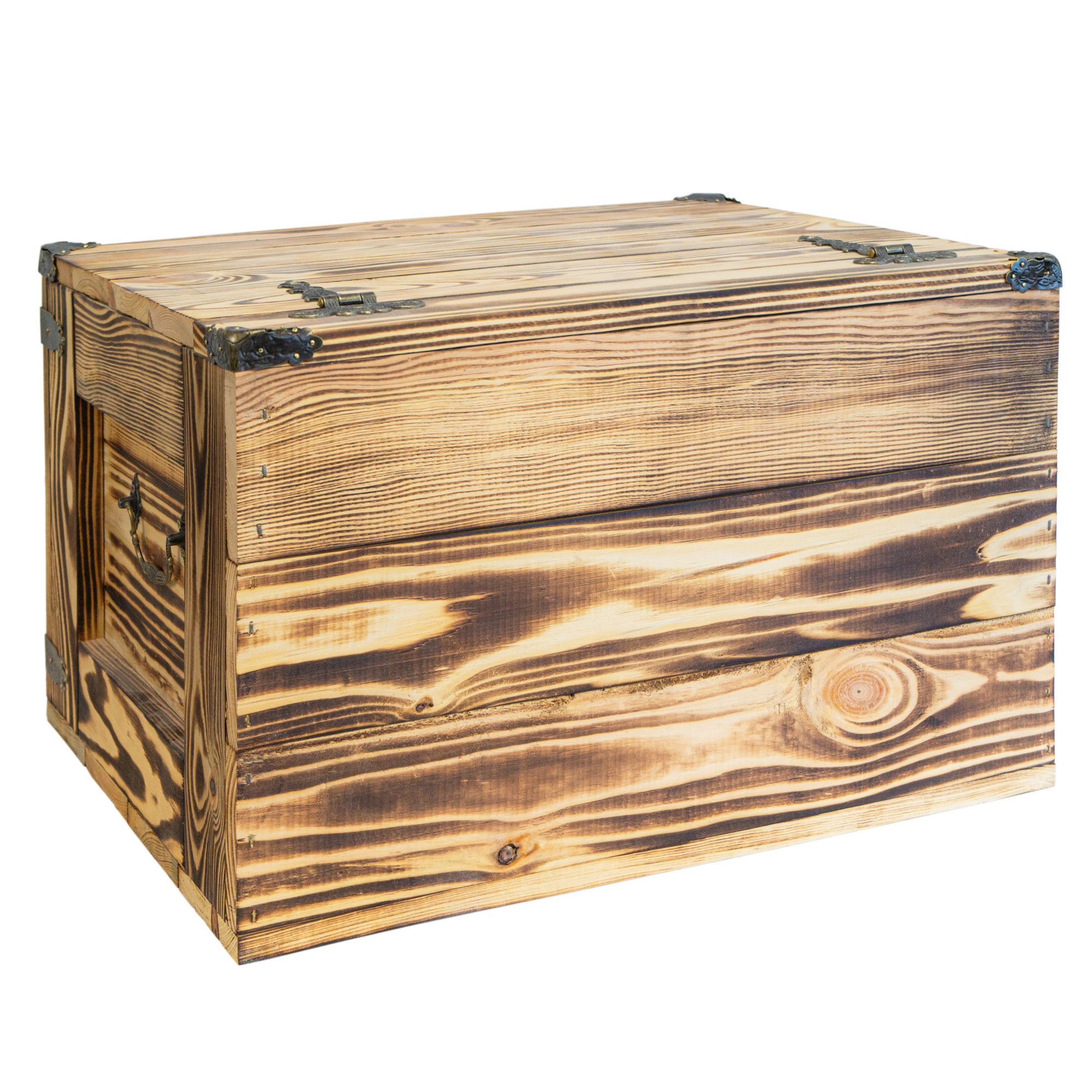 geflammte Holztruhe Barbossa 48x36x31cm geflammte Holztruhe Barbossa 48x36x31cm