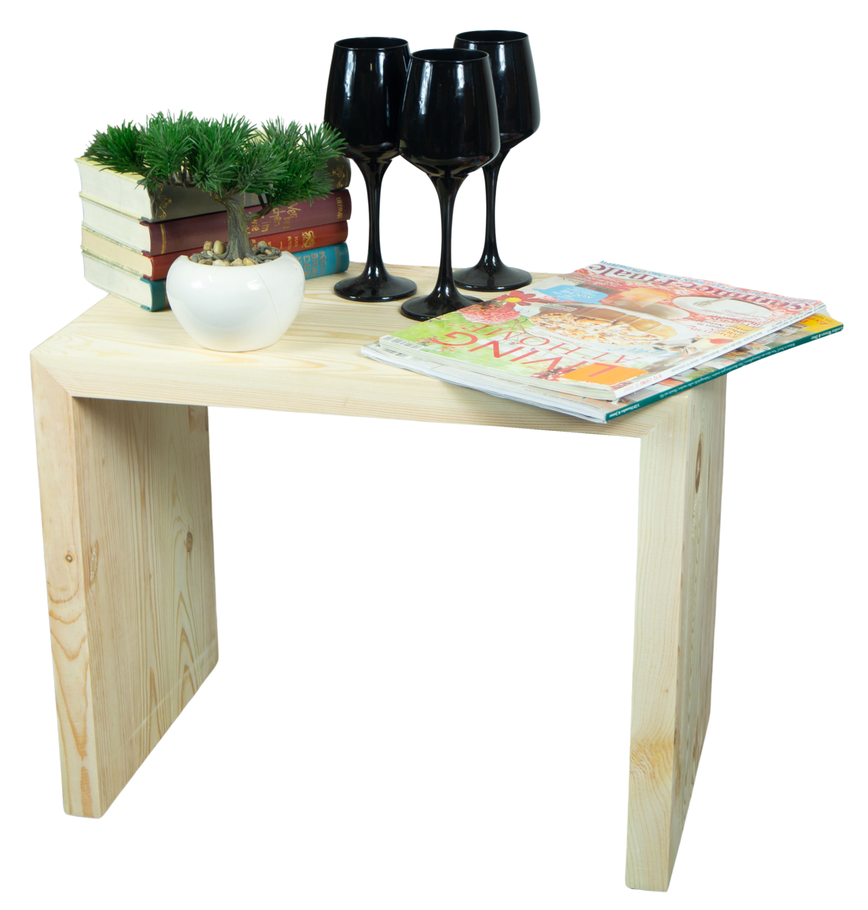 Beistelltisch 50x40x40cm Sitzhocker in natur Beistelltisch 50x40x40cm Sitzhocker in natur