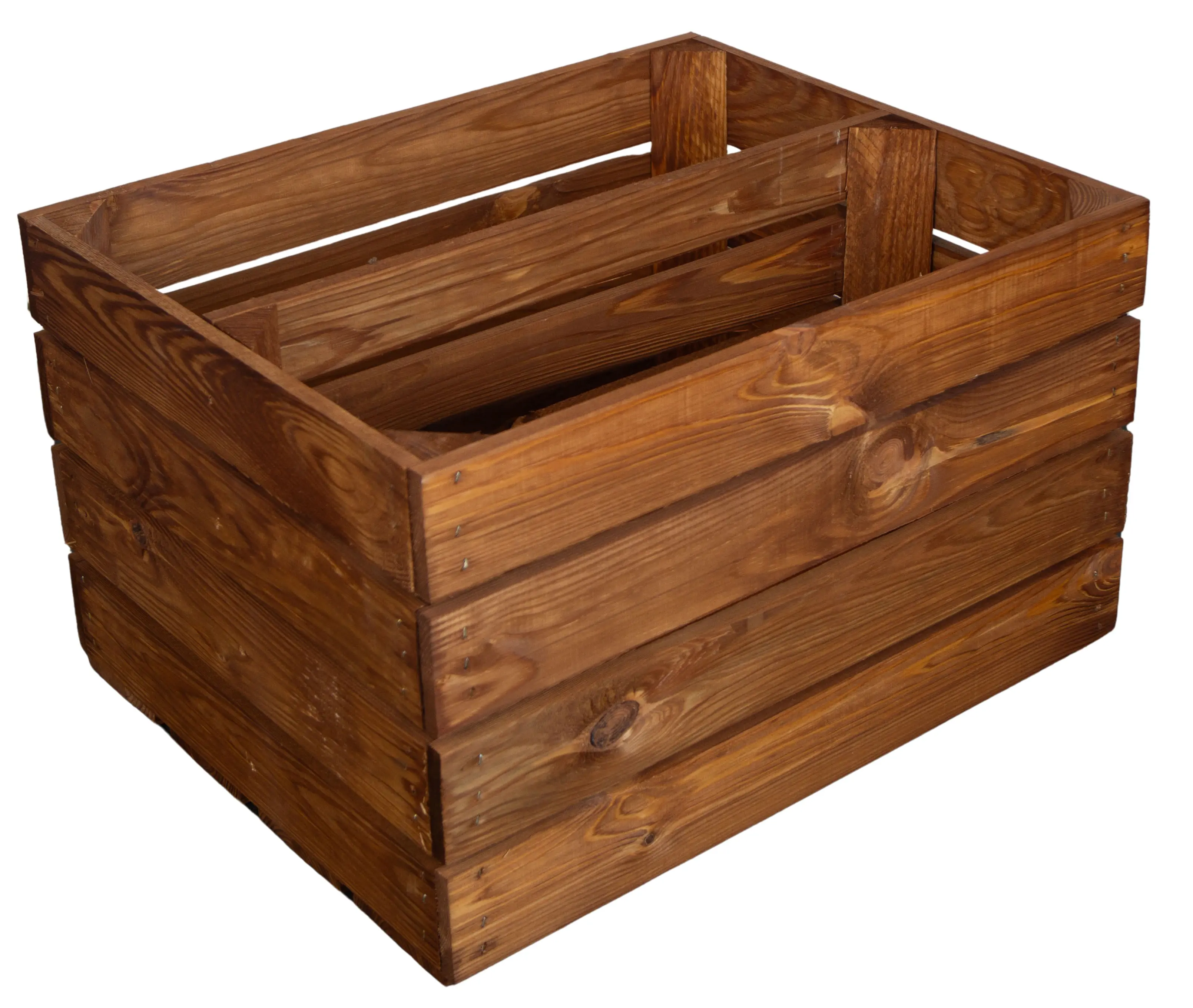 Obstkiste Ocker als Schuh- und Bücherregal 50x40x30cm