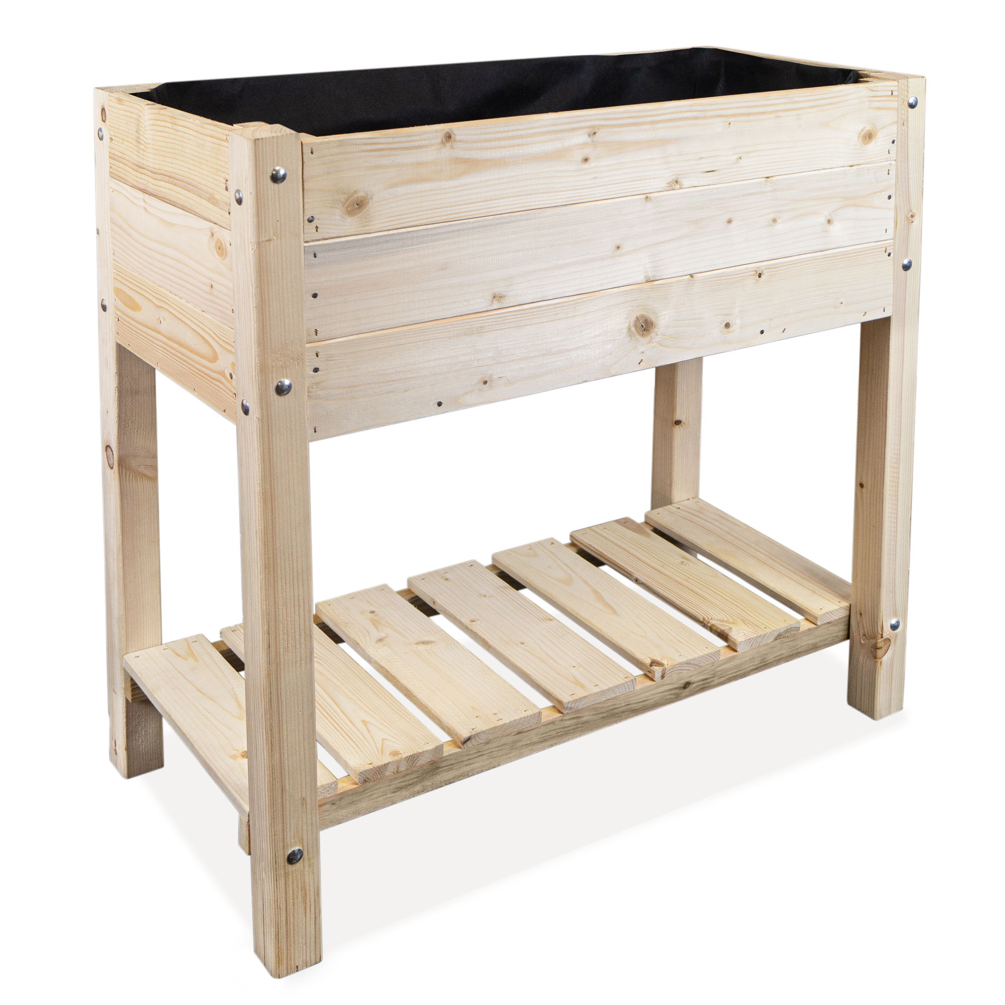 Hochbeet L 79x40x79cm geflammt Hochbeet L 79x40x79cm Natur