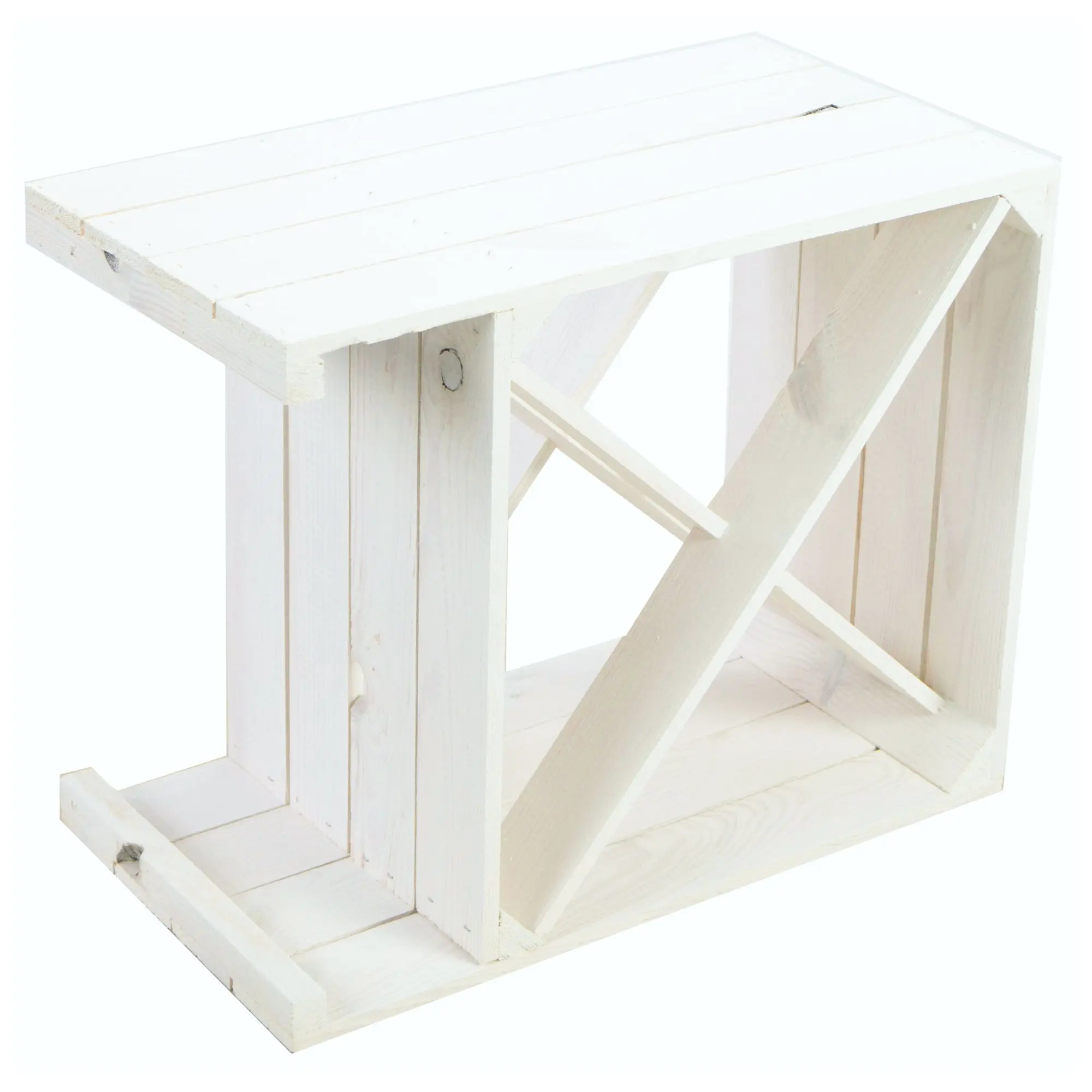 Weinregal "X" zur Flaschenlagerung weiß 50x40x27cm