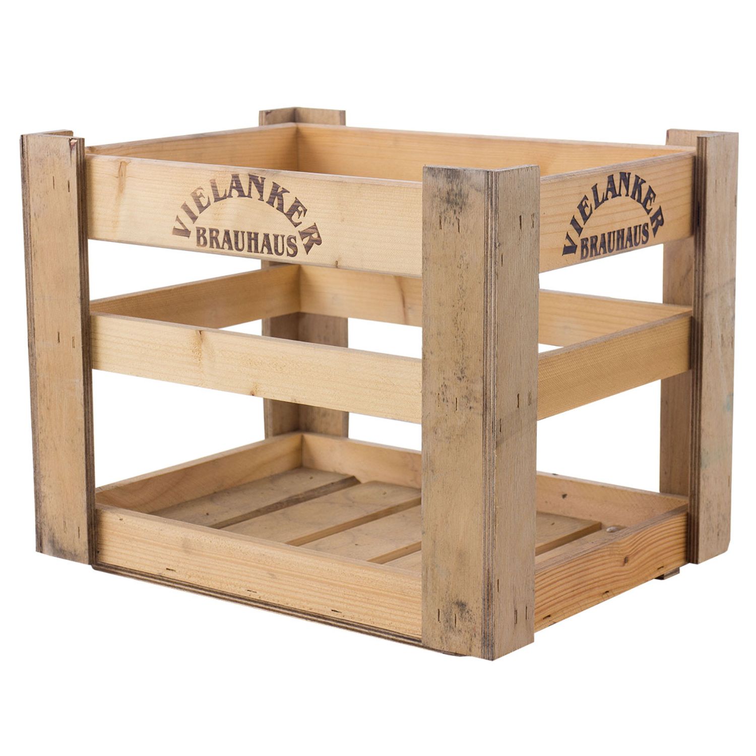 Rustikale Bierkiste vom Vielanker Brauhaus 40x30x31cm