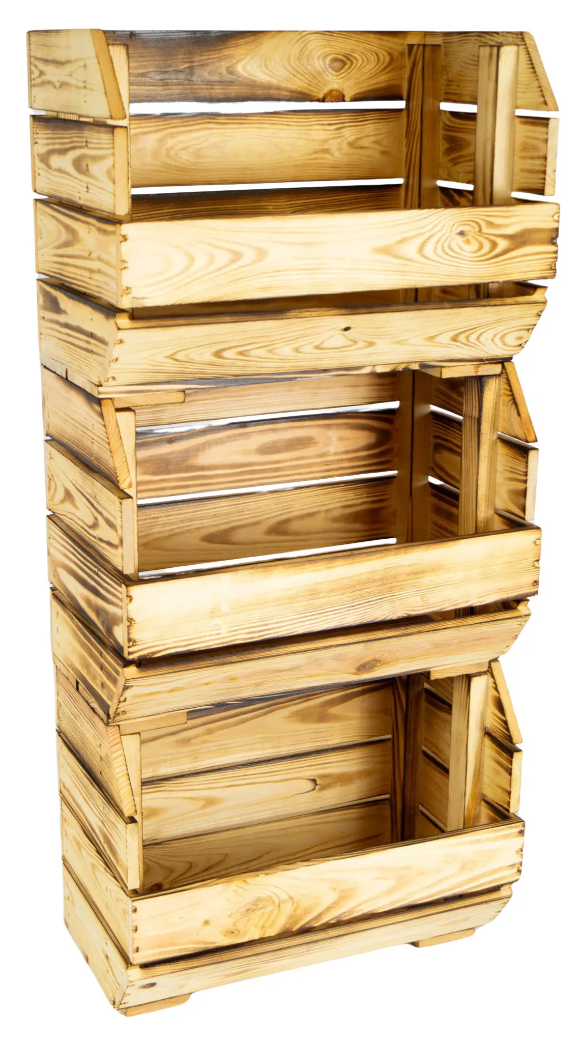 Schmales Küchenregal 40x22x29 cm in geflammt Schmales Küchenregal 40x22x29 cm in geflammt