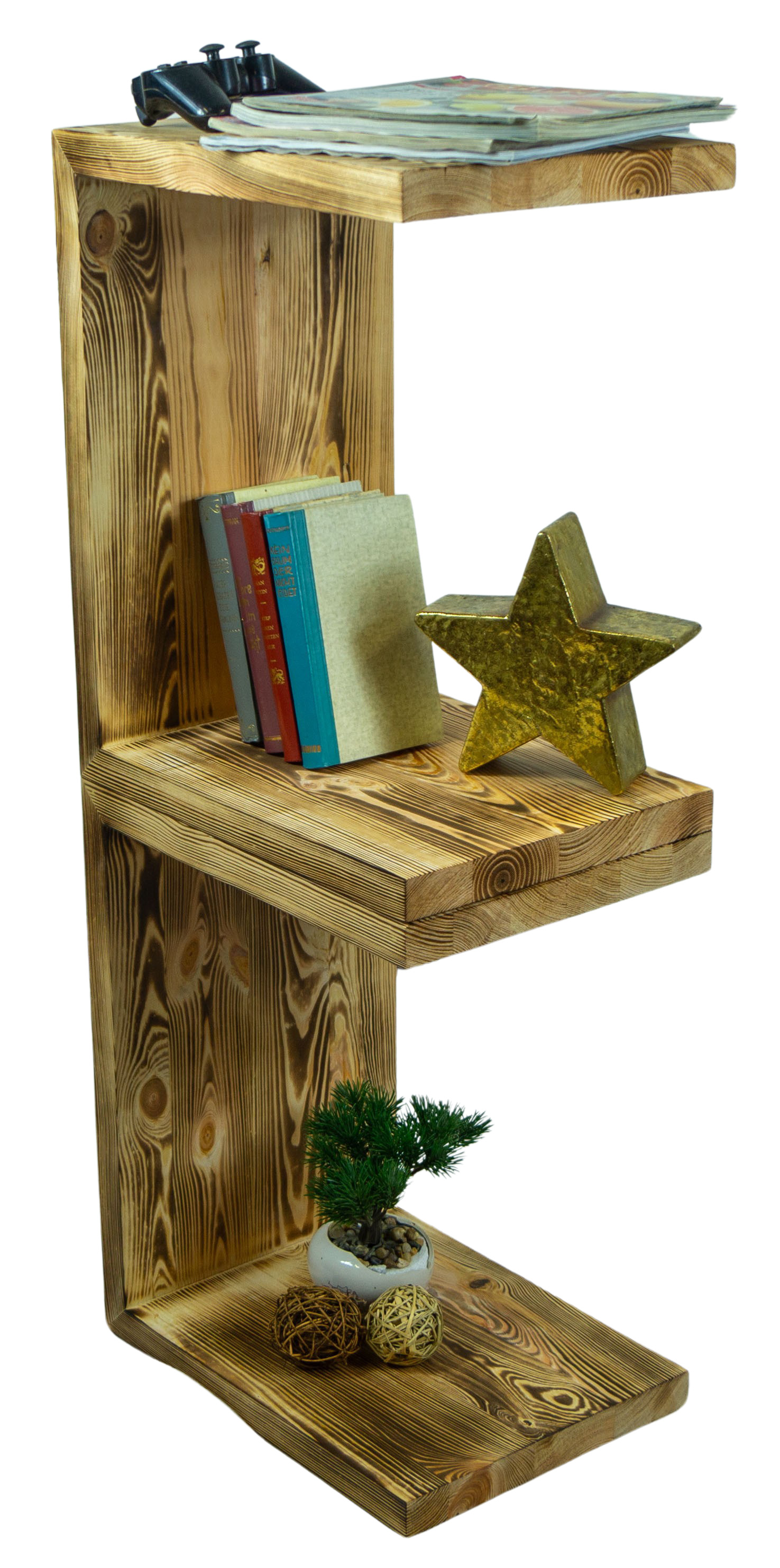 Beistelltisch 50x40x40cm in geflammt Beistelltisch 50x40x40cm Sitzhocker in geflammt