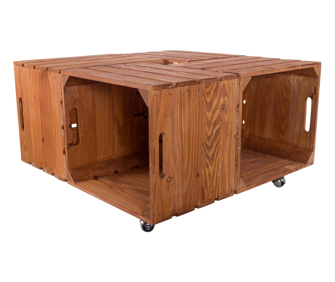 Couchtisch aus Kallax Kisten im Used look 72,5x72,5x37cm