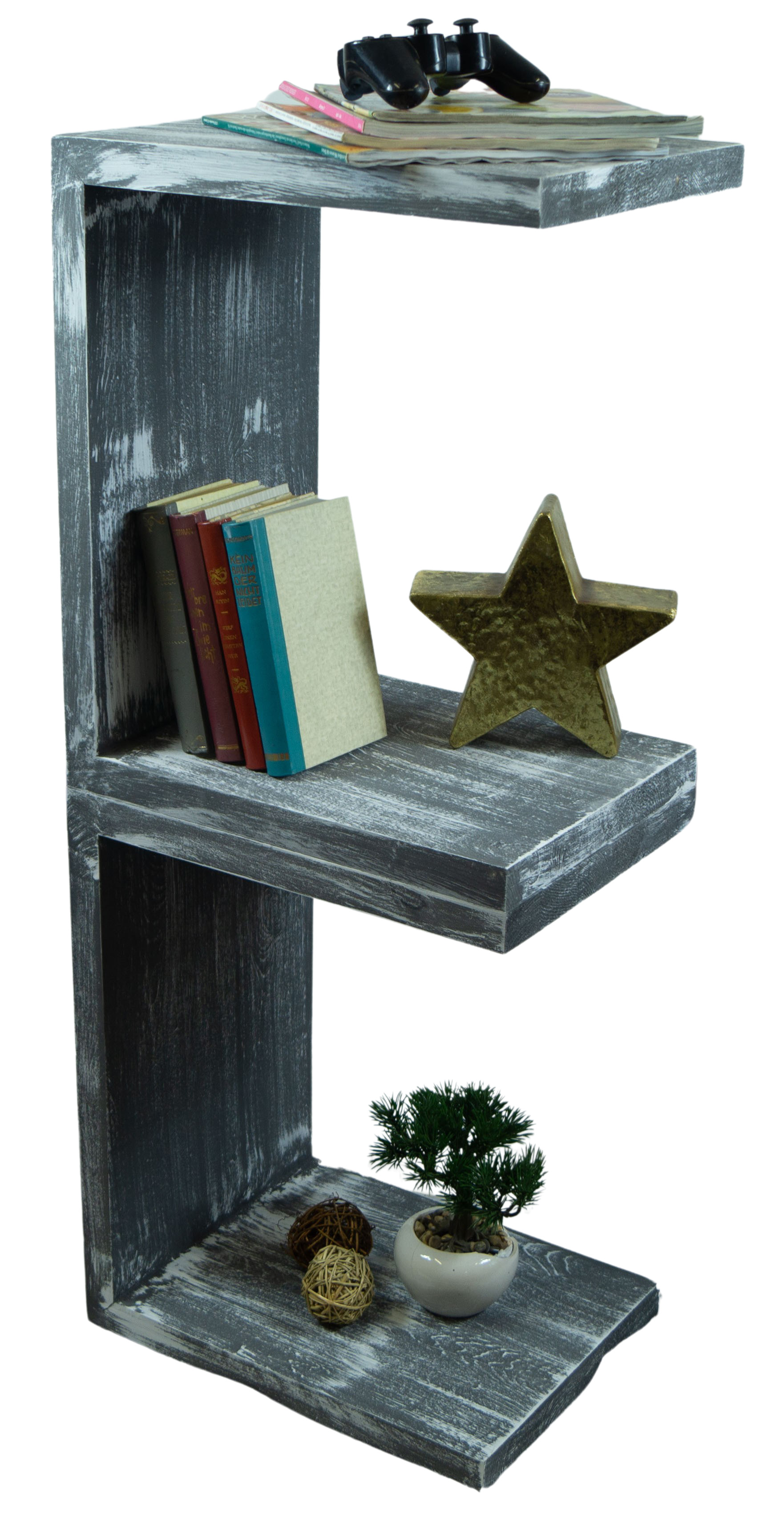 Beistelltisch 50x40x40cm Sitzhocker in shabby schwarz Beistelltisch 50x40x40cm Sitzhocker in shabby schwarz